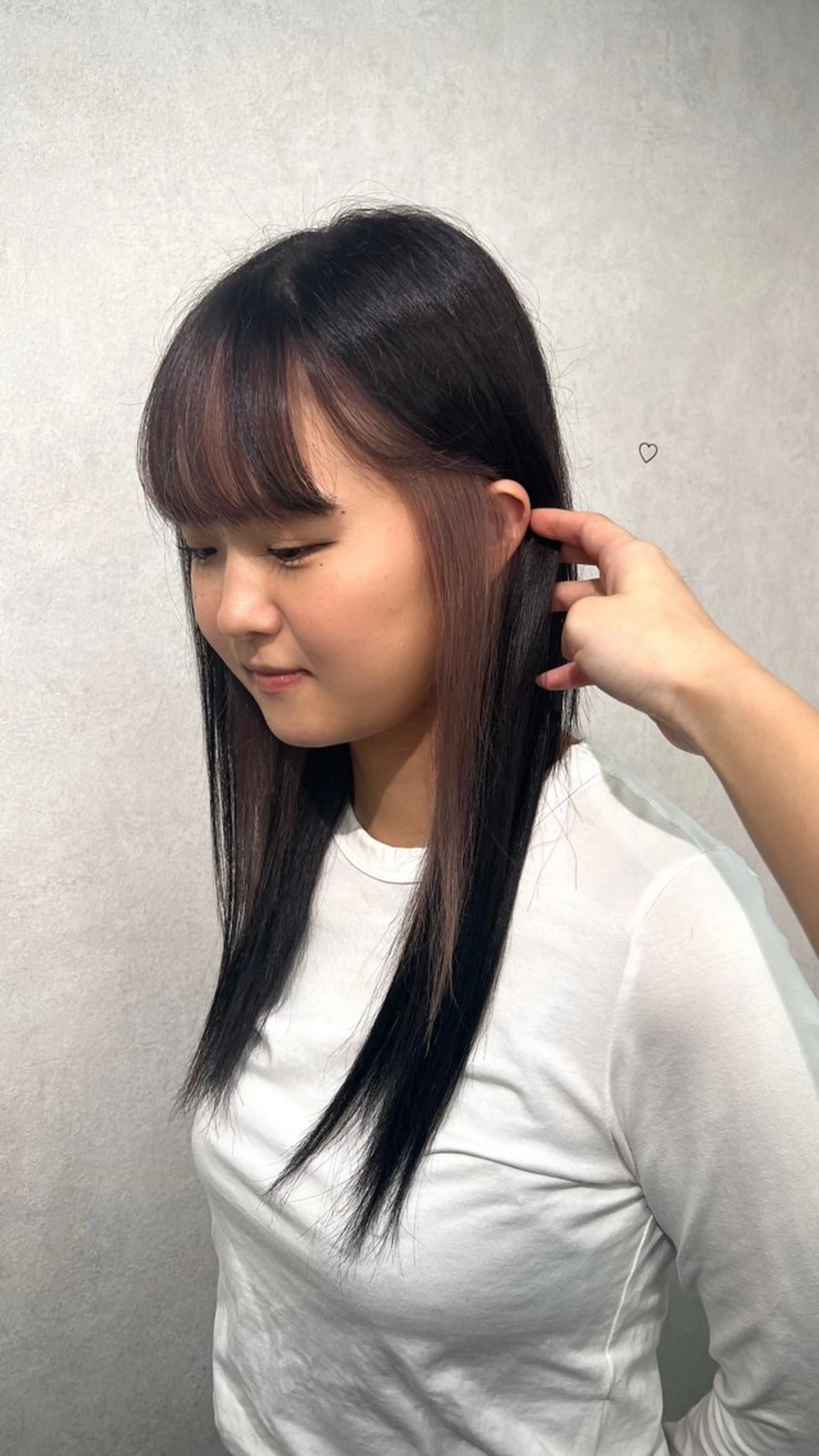 セミロング ミストバング ヘアカラー Yume ♡のヘアスタイル