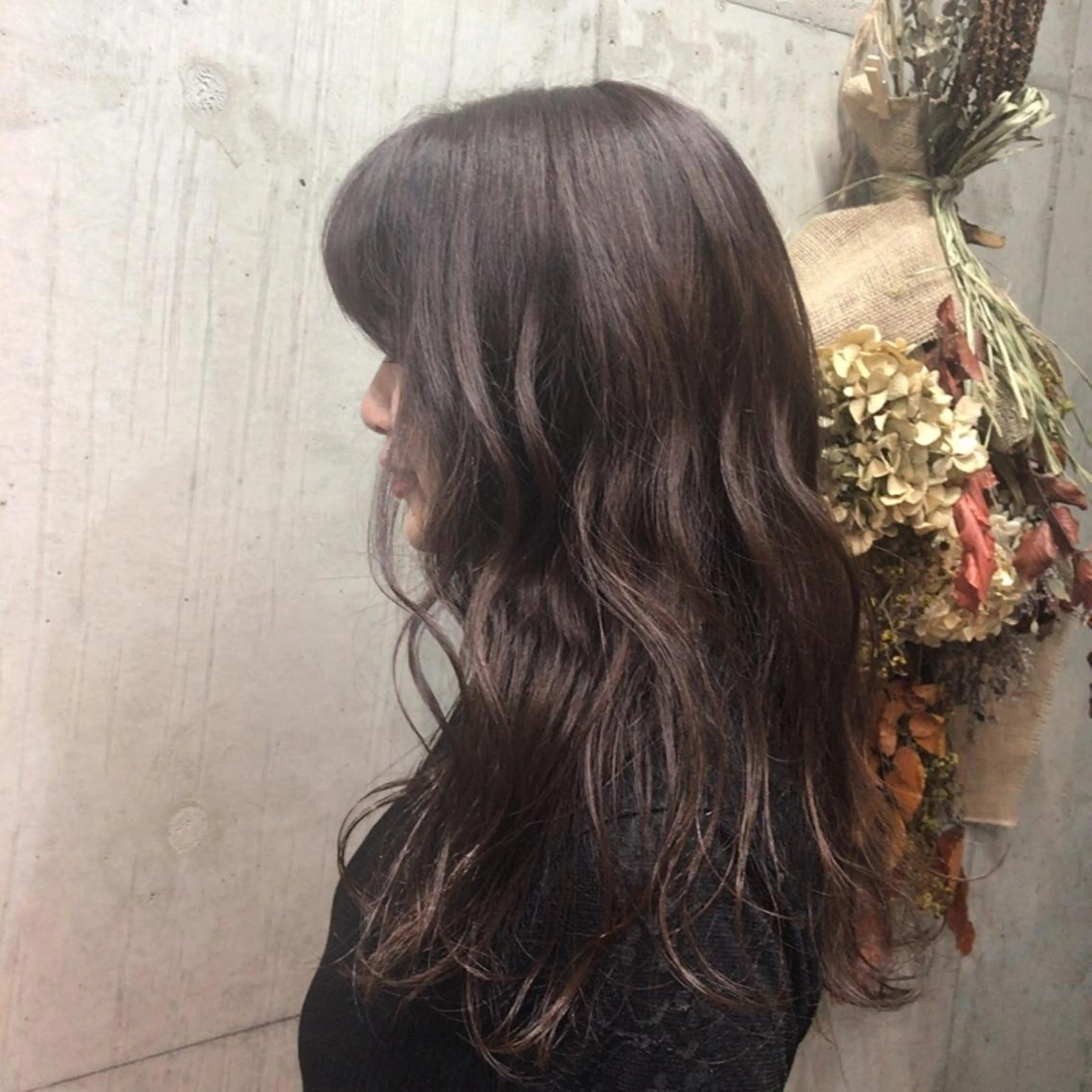 ロング カラー グレージュ ラベンダーカラー 韓国ヘア☁️ mitsukiのヘアスタイル