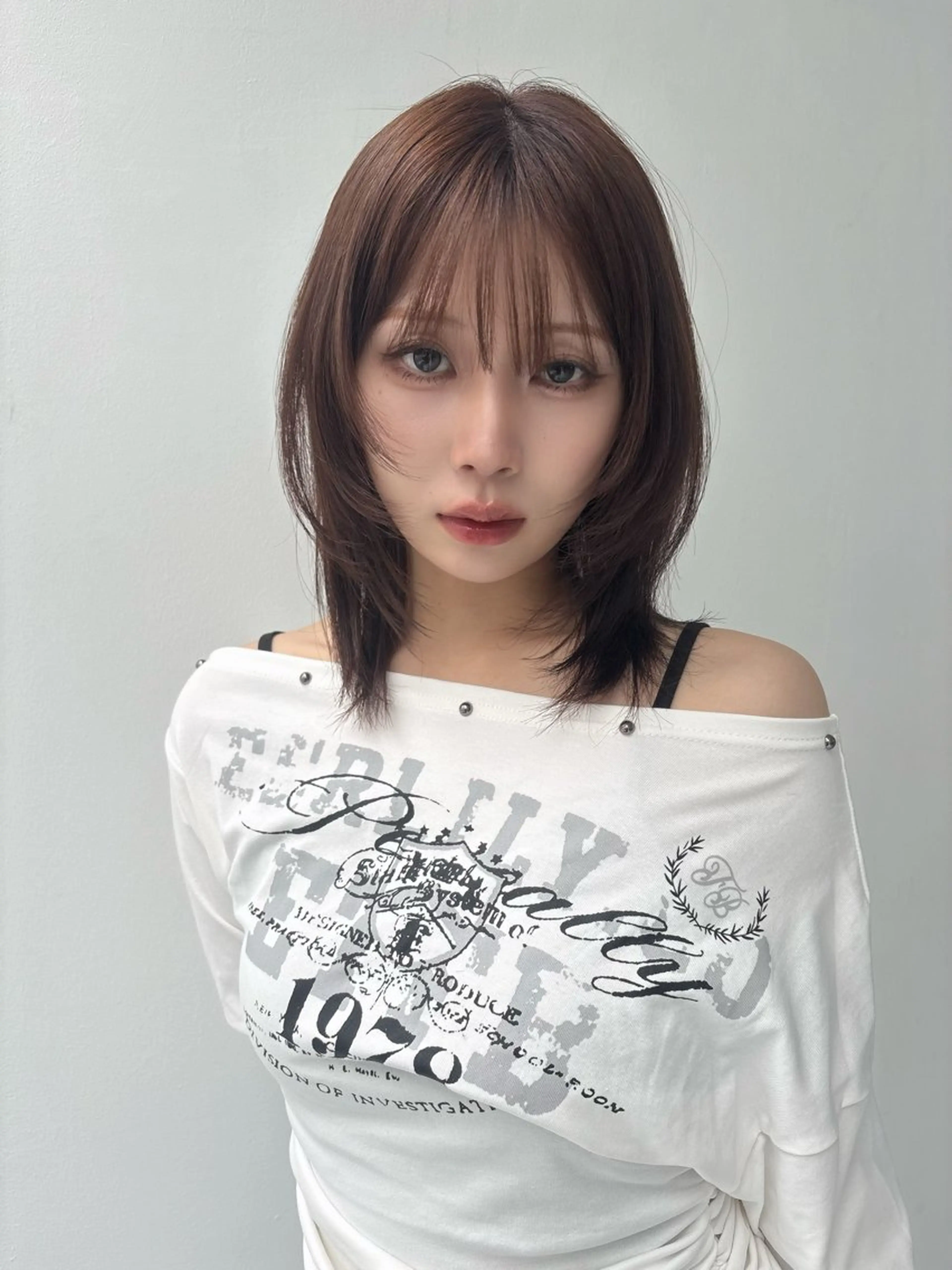 ミディアム カラー 🎀優姫 🎀  韓国レイヤーのヘアスタイル