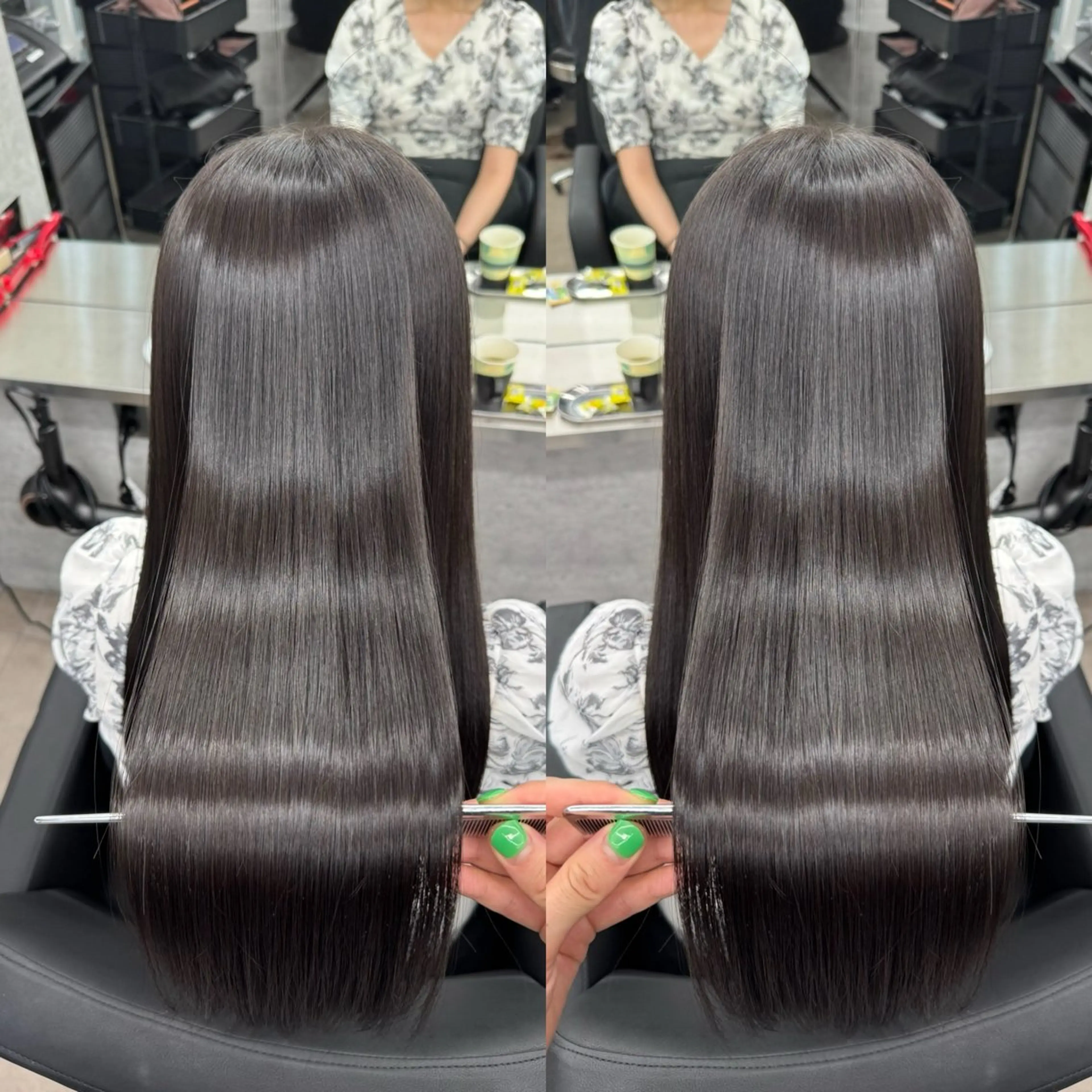 🌈平日限定🌈カット+選べるカラー+髪質改善ULTOWA +【 オージュアTR】or【リンゴ幹細胞】+炭酸スパの写真