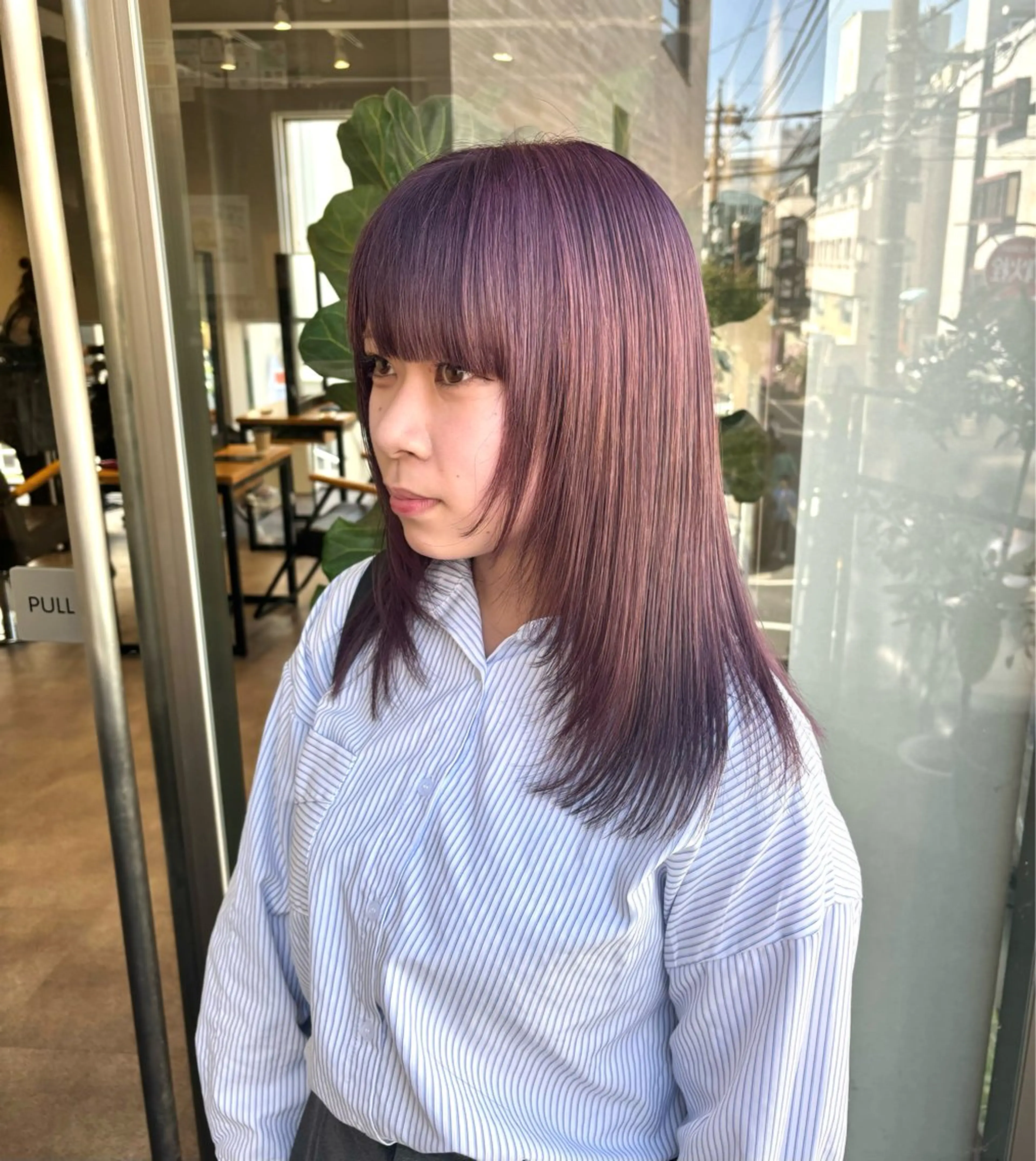 セミロング カット ヘアカラー 【髪質改善🌿】木本 志歩のヘアスタイル