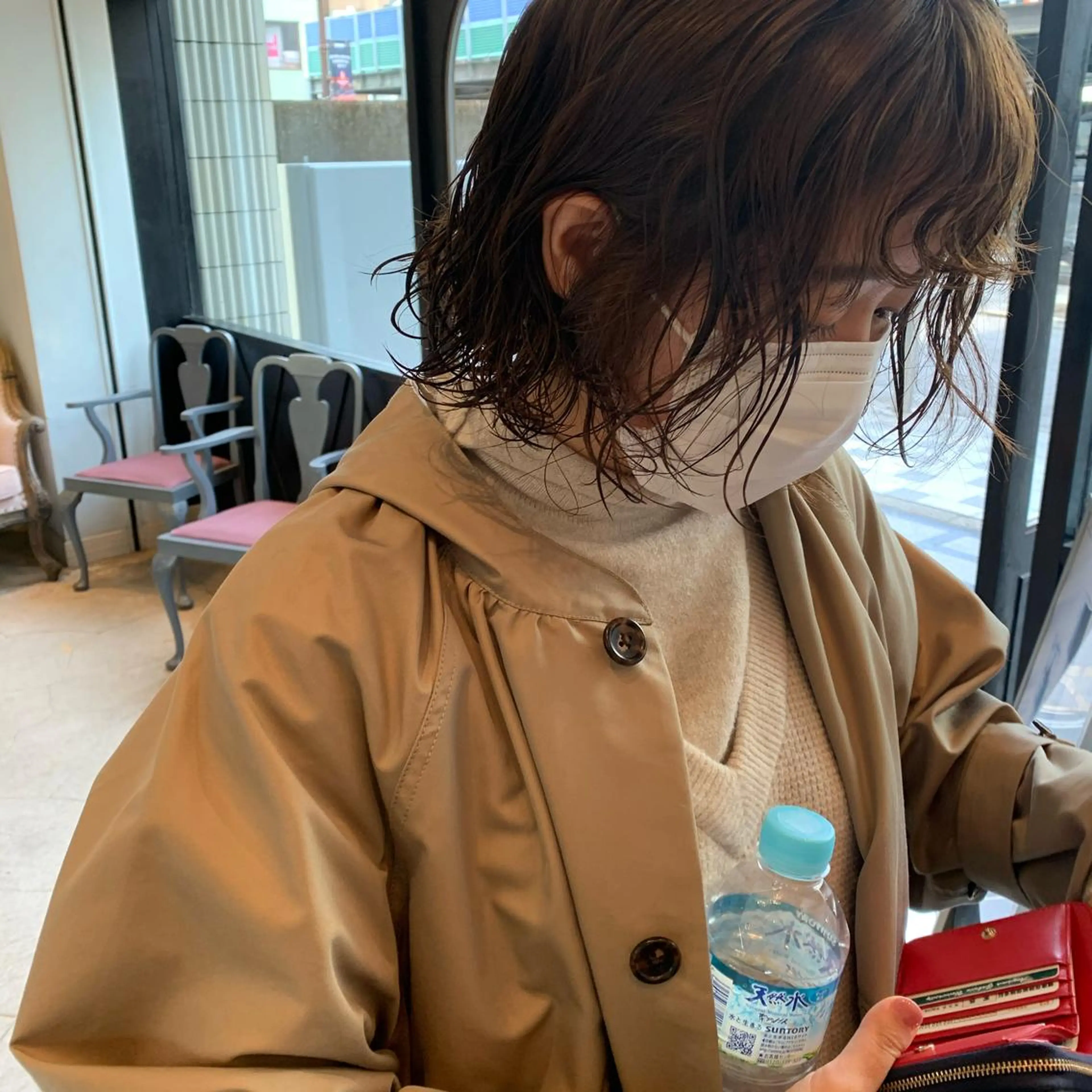 パーマ SAKINO. ベージュカラーのヘアスタイル