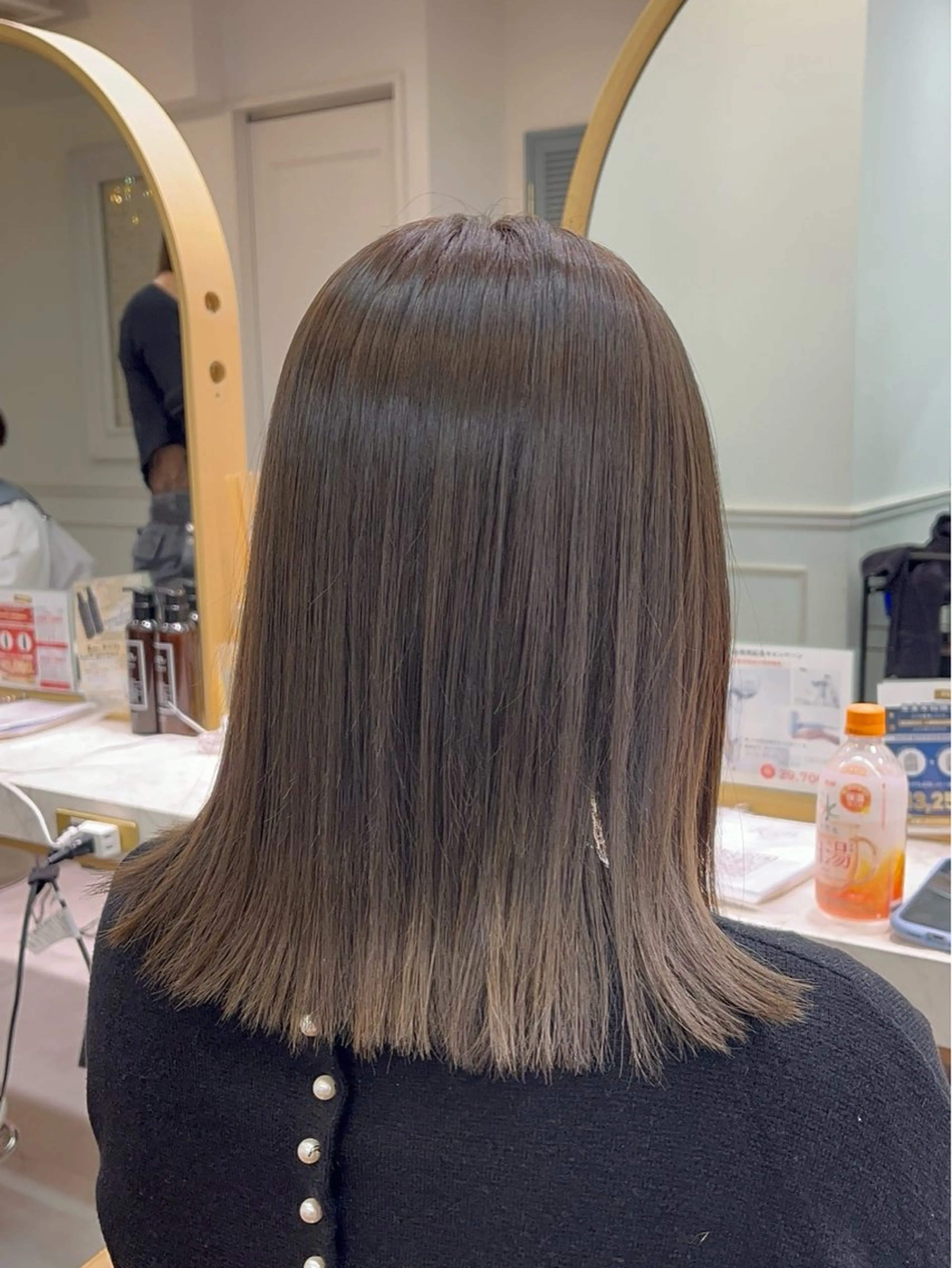 ミディアム カラー ヘアカラー 長島美織 /透明感カラーのヘアスタイル