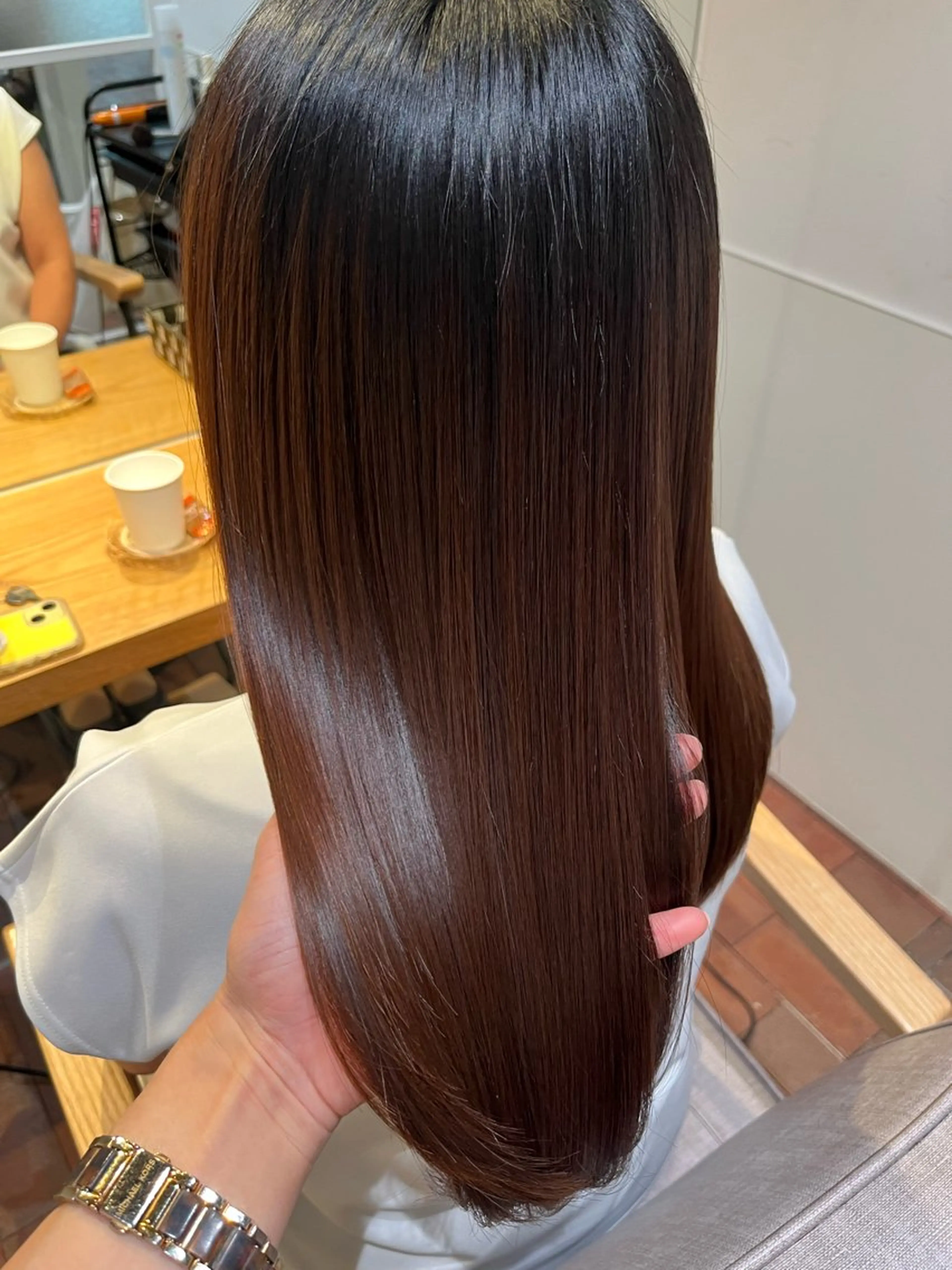 セミロング 髪質改善 トリートメント マンツーマン 縮毛矯正/マユコのヘアスタイル