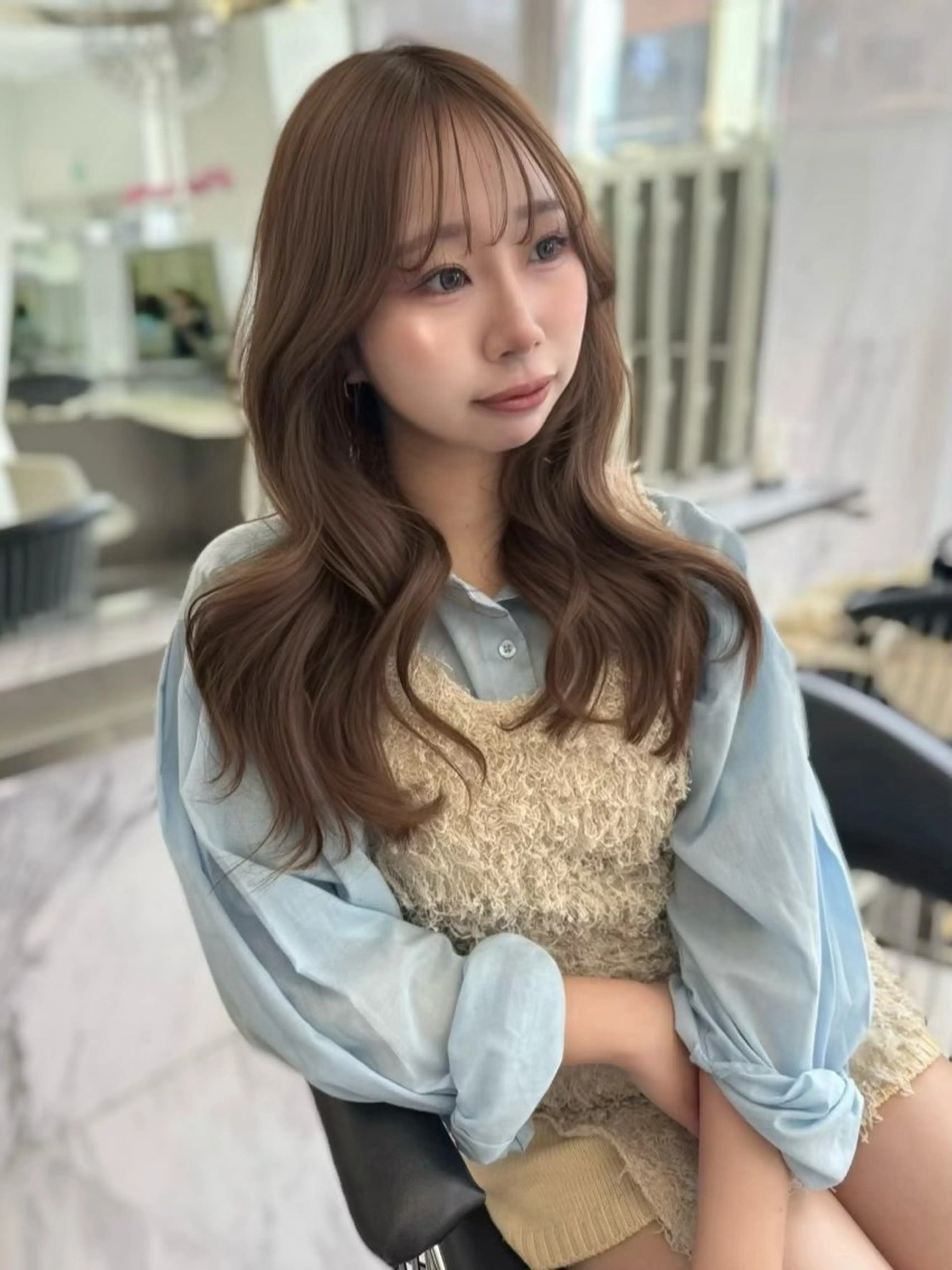ロング カラー ヘアカラー ParveMix🍀 藤原愛未のヘアスタイル