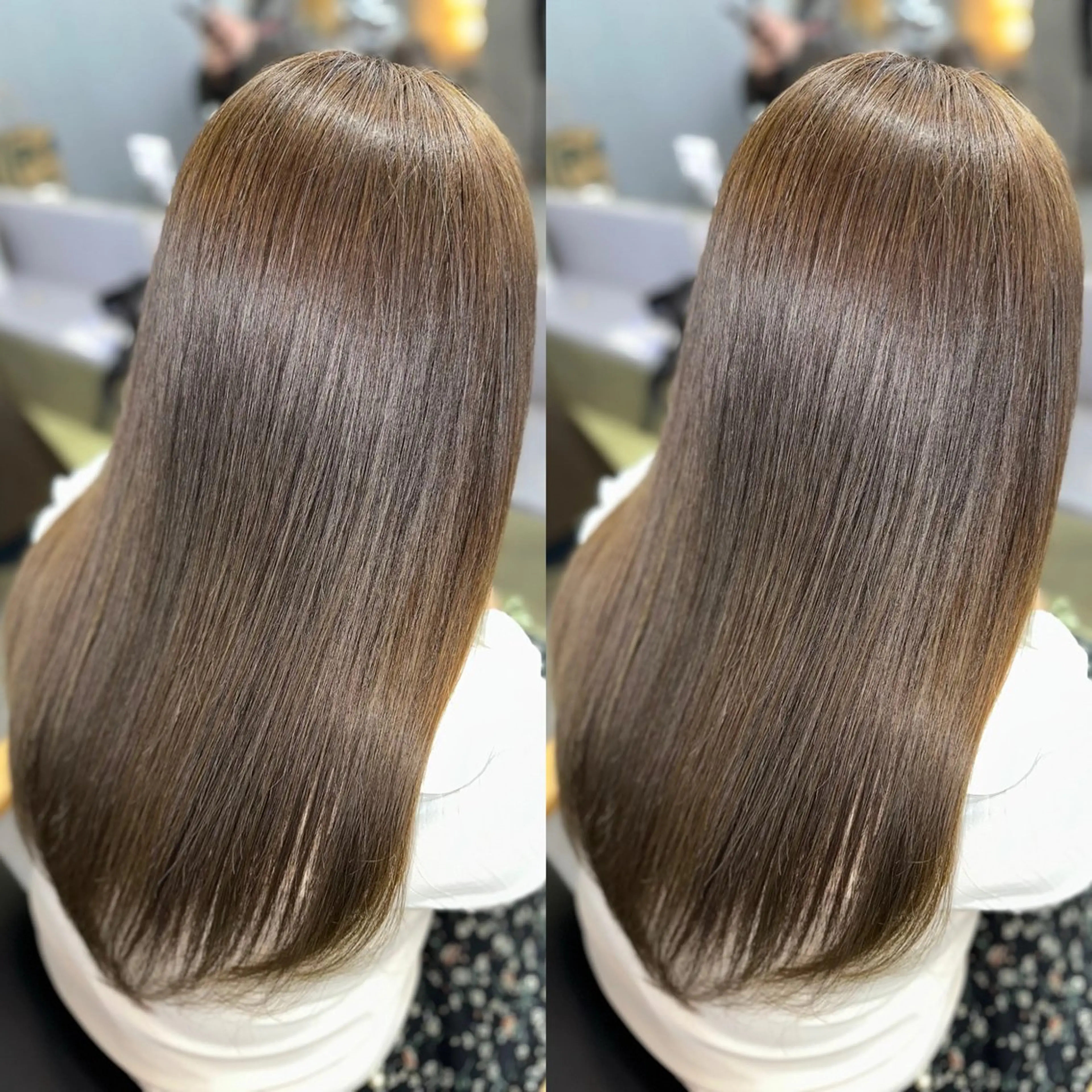 ロング ボブ 髪質改善 韓国風ヘア 縮毛矯正 トリートメント カット ヘアカラー トリートメント 縮毛矯正×ボブ💎 髪質改善/木下のヘアスタイル