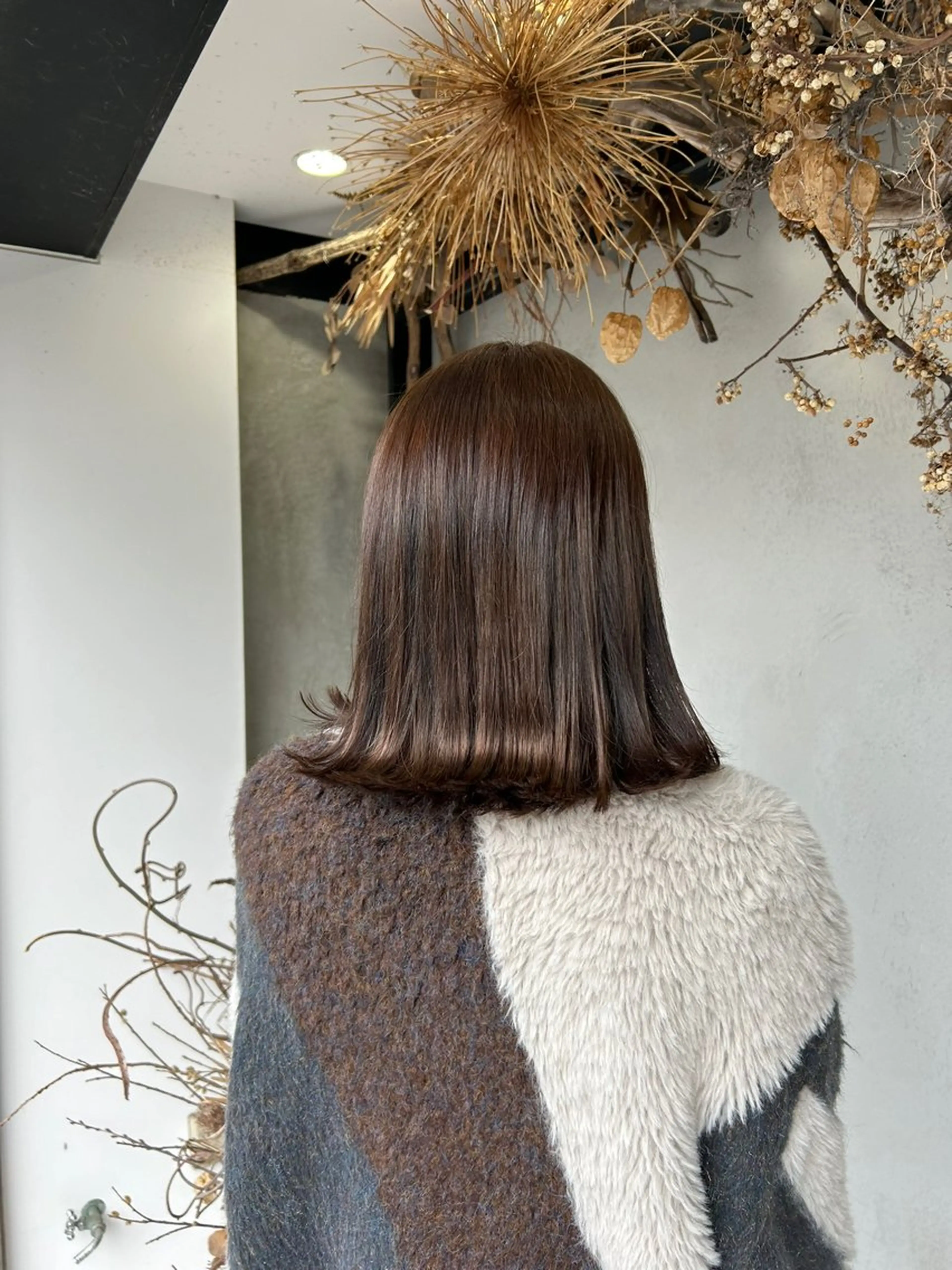ミディアム カラー アッシュ アッシュブラウン ブラウンカラー 曽山 乙羽のヘアスタイル