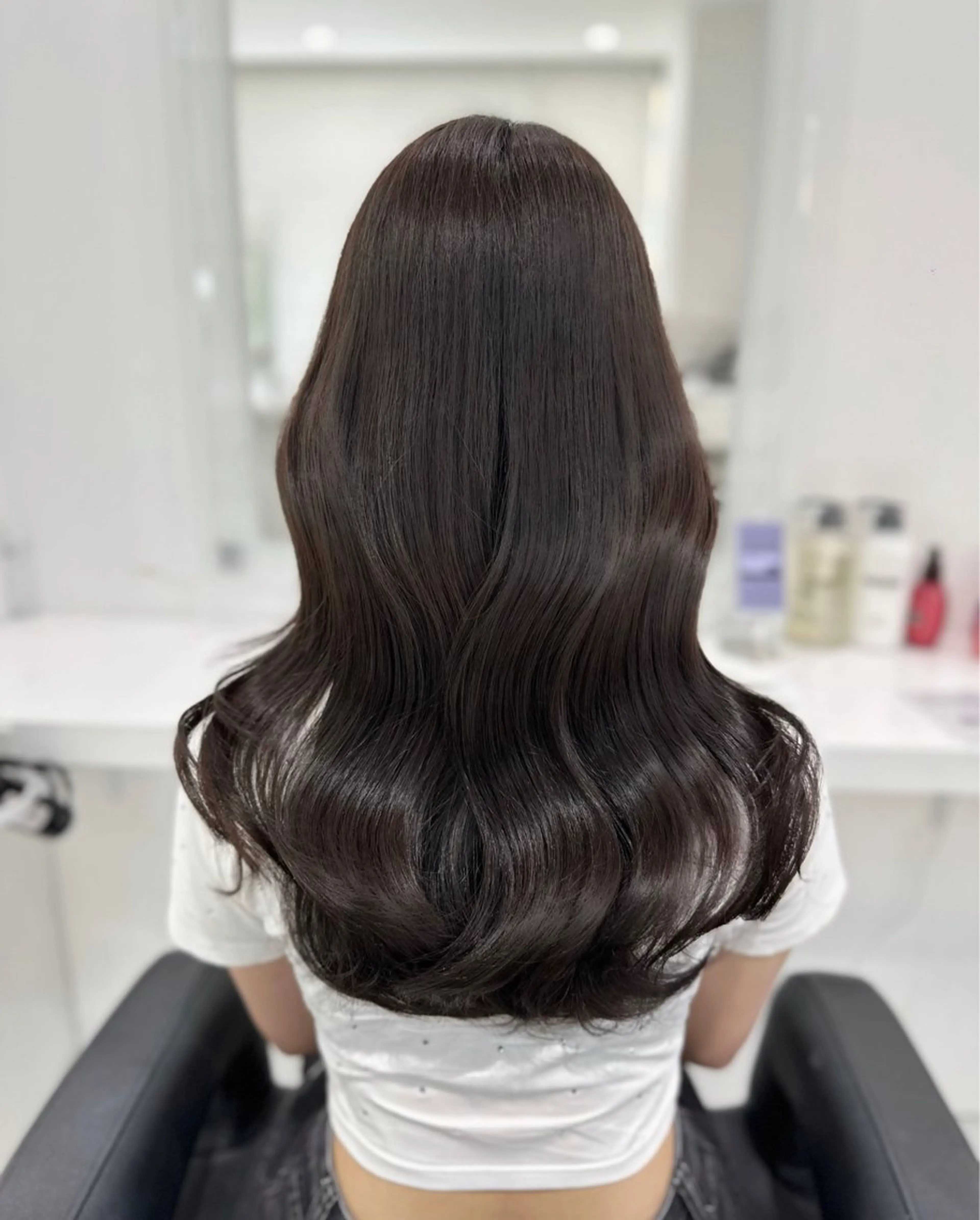 ミディアム カラー ヘアカラー トリートメント ♡上品韓国髪♡ブラ ウン/SAYATOのヘアスタイル