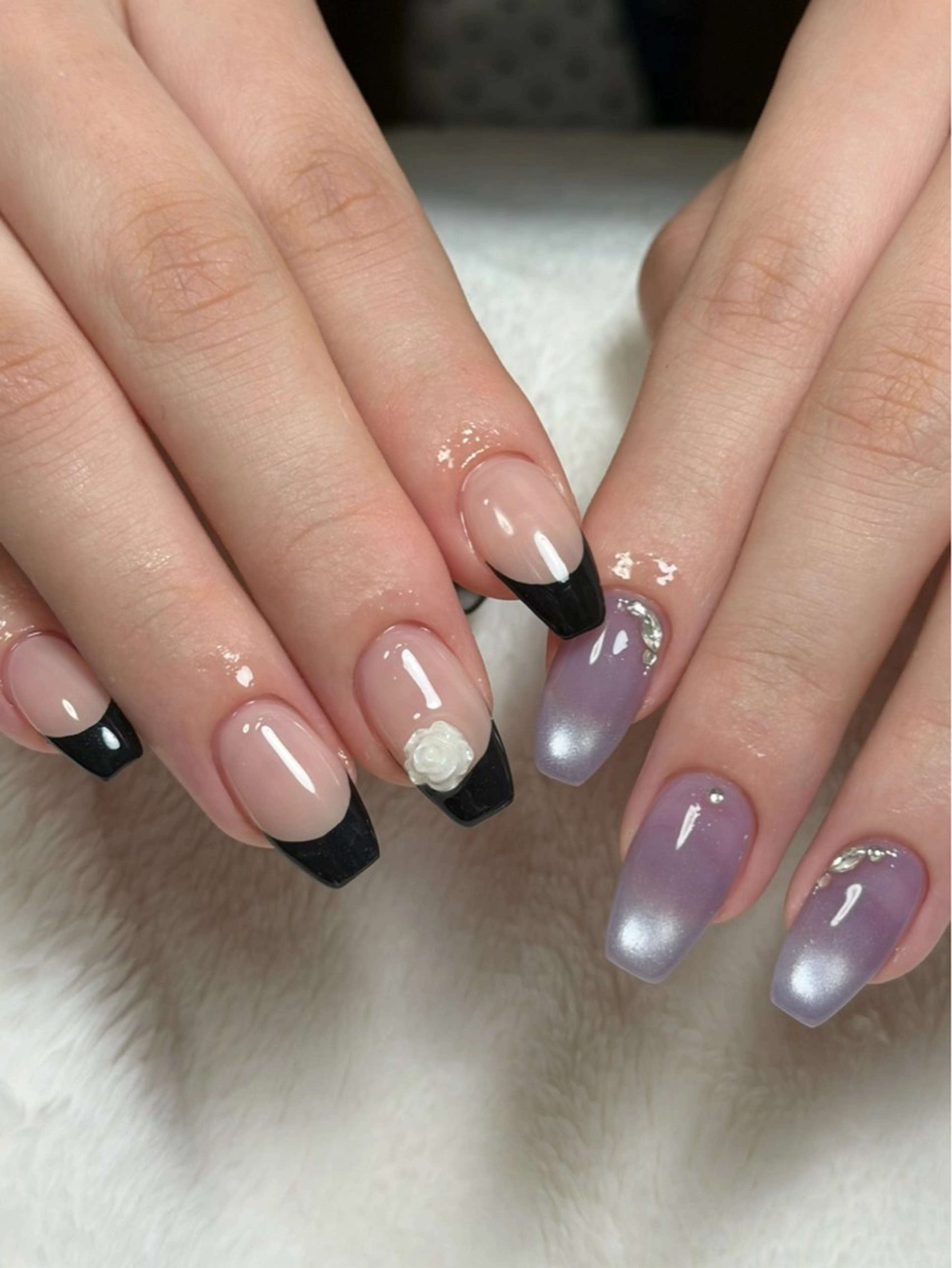 ネイル ワンホンネイル ハンドネイル dimples yuki🎀 ꒷꒦♡のネイルデザイン