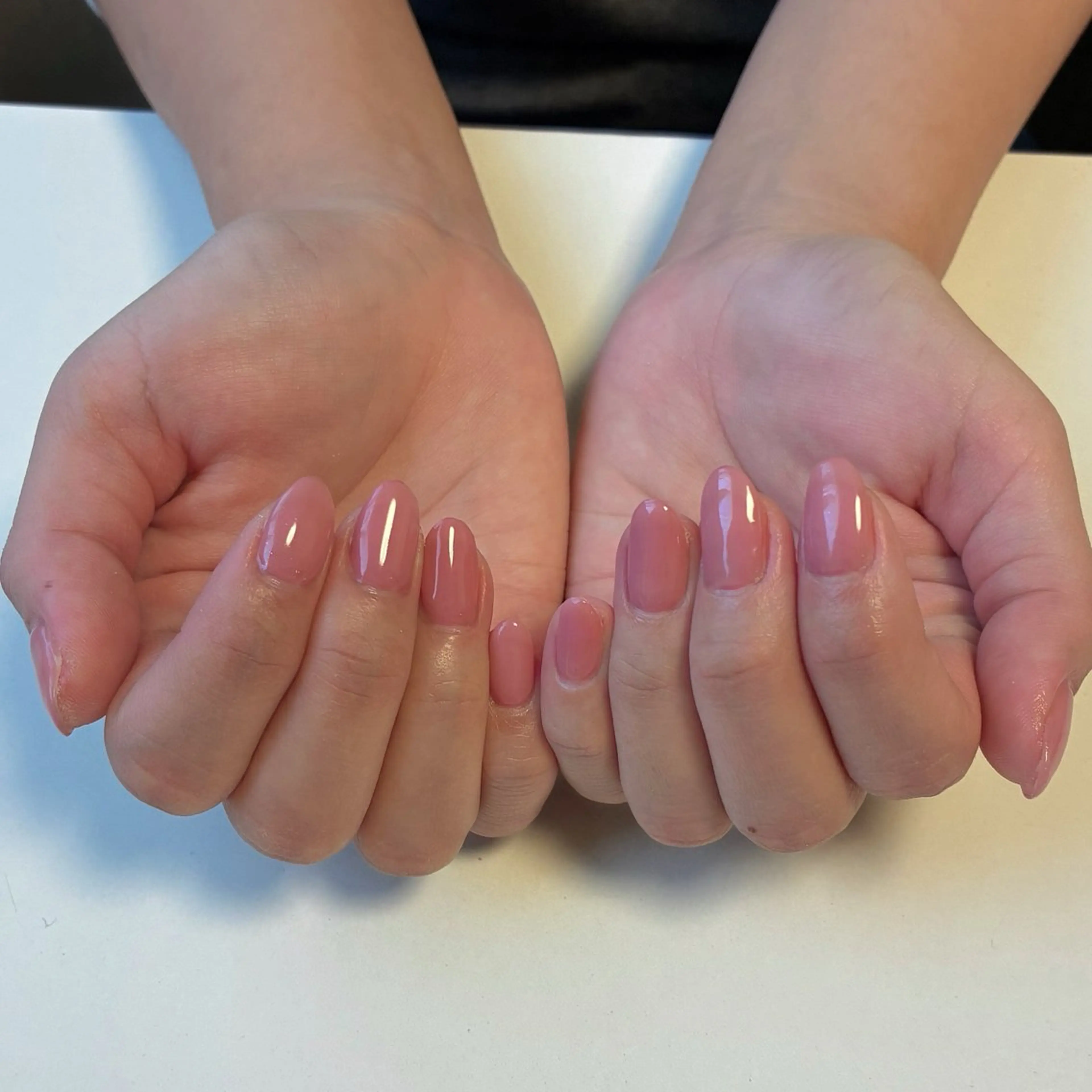 ネイル ワンカラーネイル ピンク ハンドネイル ネイルサロン💎 Bibiのネイルデザイン