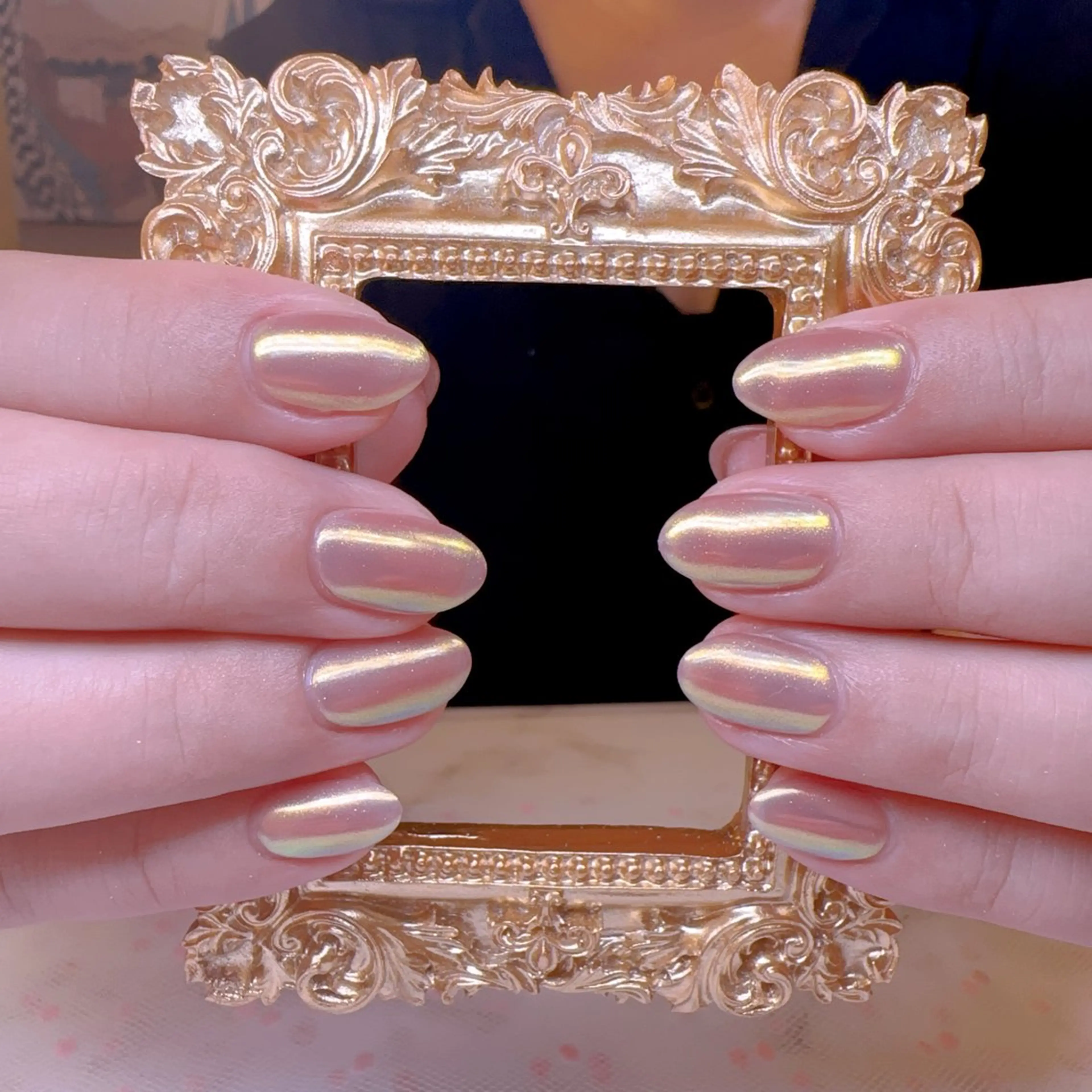 ネイル オーロラネイル フットネイル 韓国ネイル ラメ(グリッター) ラメグラデーション ハンドネイル Belle nail salon 新小岩のネイルデザイン