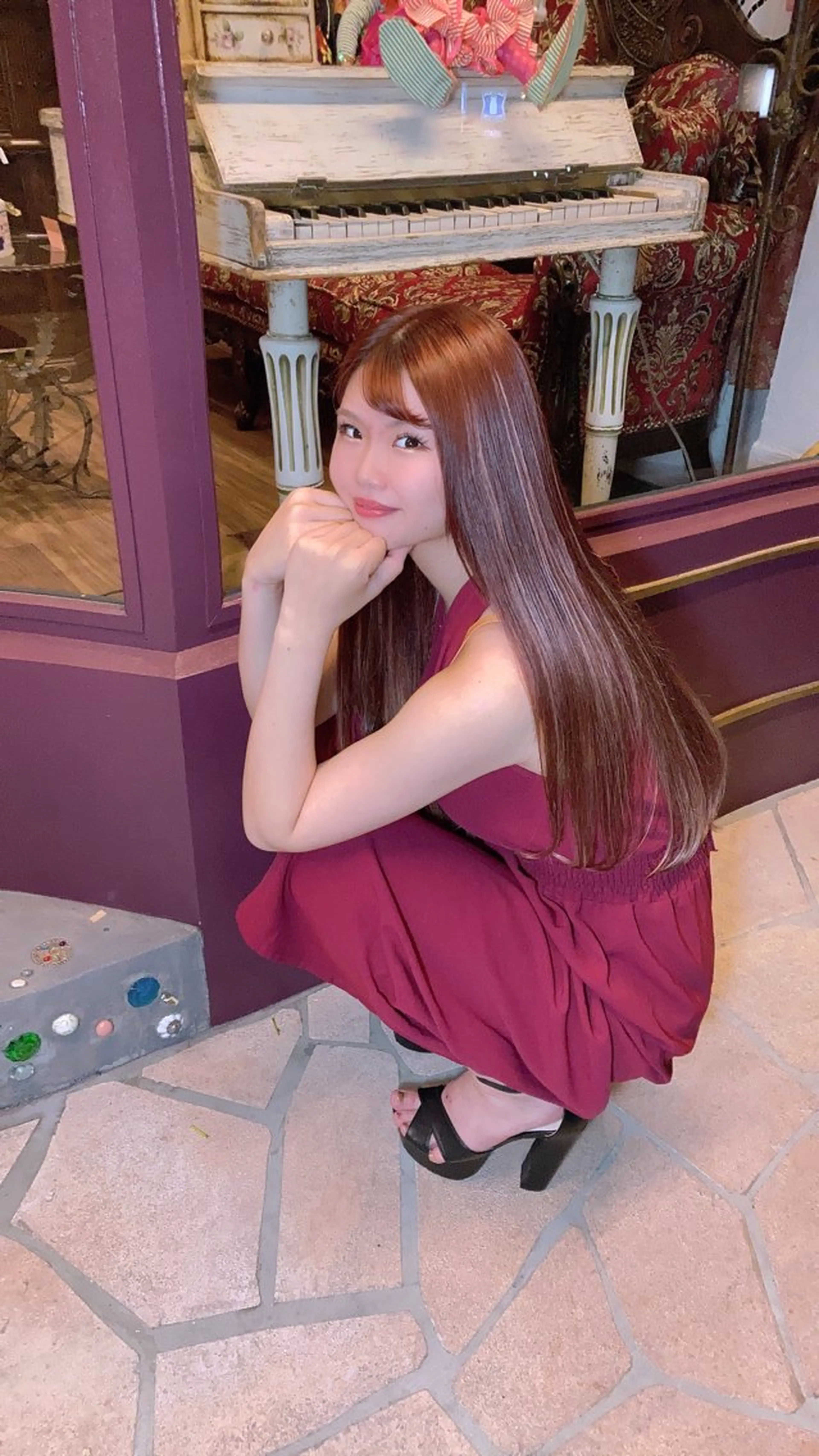 ロング カラー ✨最安値✨エクステ カラー🌼つきな🌼のヘアスタイル