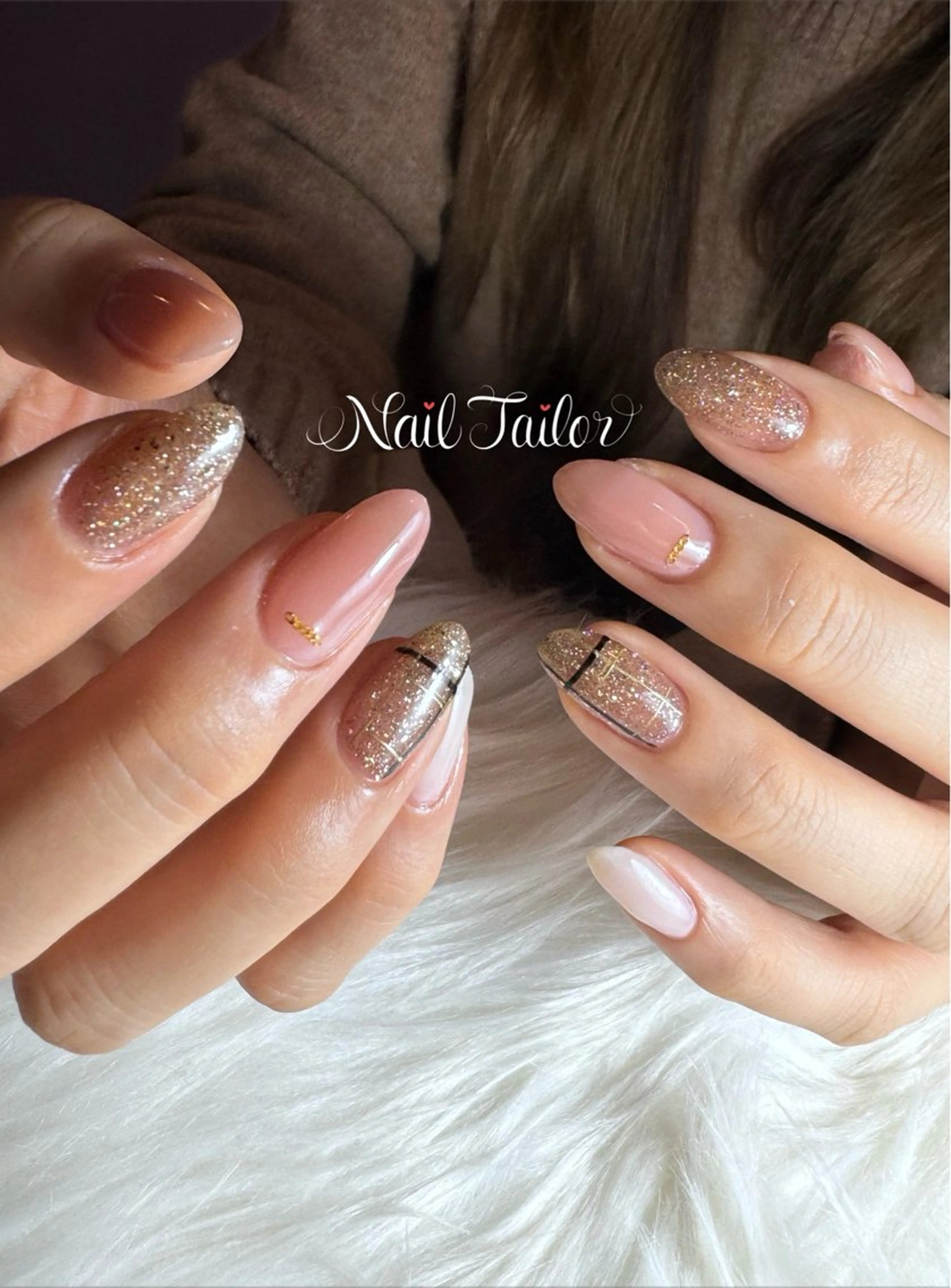 ネイル フラッシュネイル キラキラネイル 持ち込み ハンドネイル 〜Nail Tailor〜 ネイルテイラー所属・NailTailor ネイルテイラーのネイルデザイン