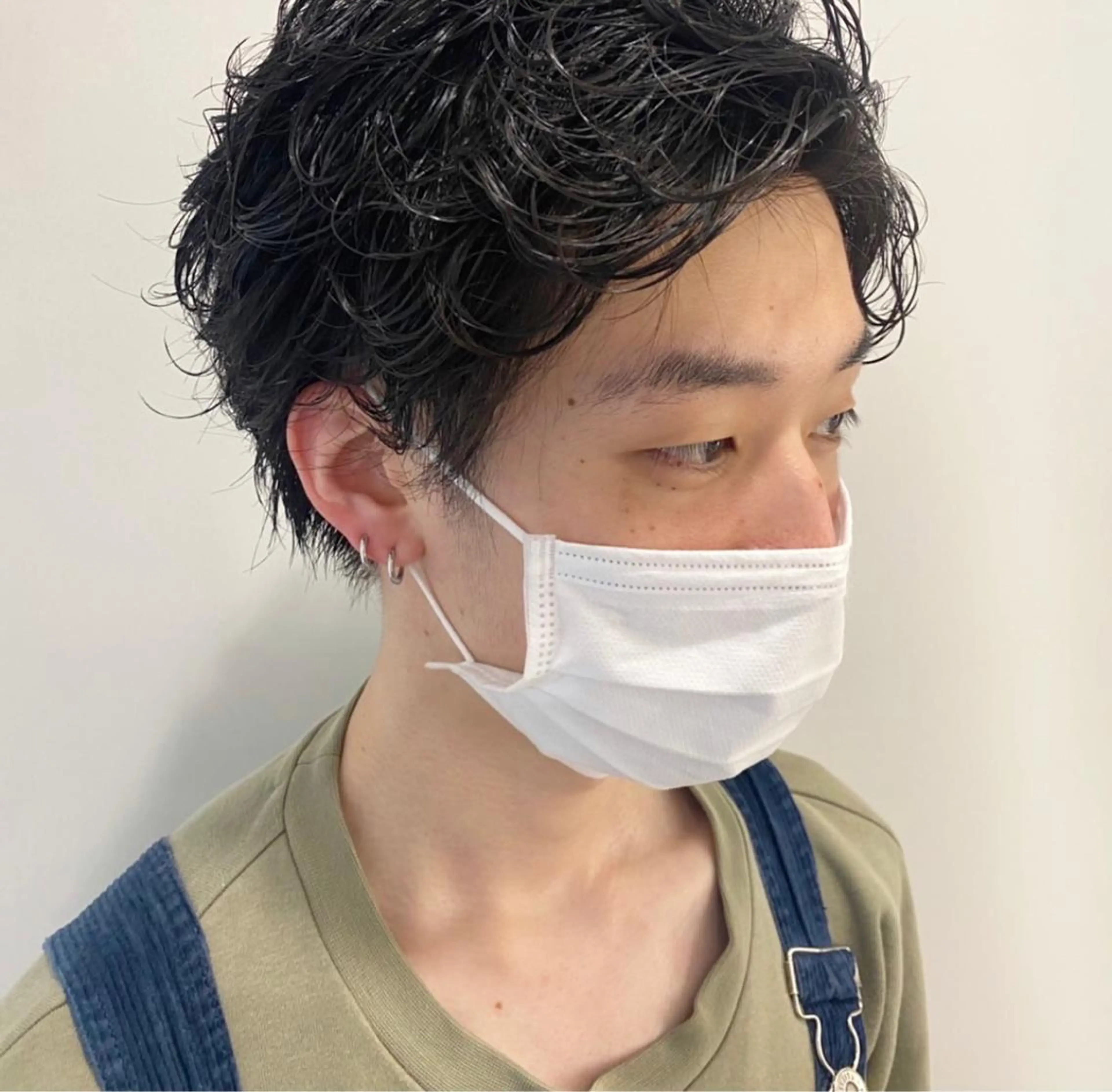 パーマ メンズ カット パーマ 山口 莉奈のヘアスタイル