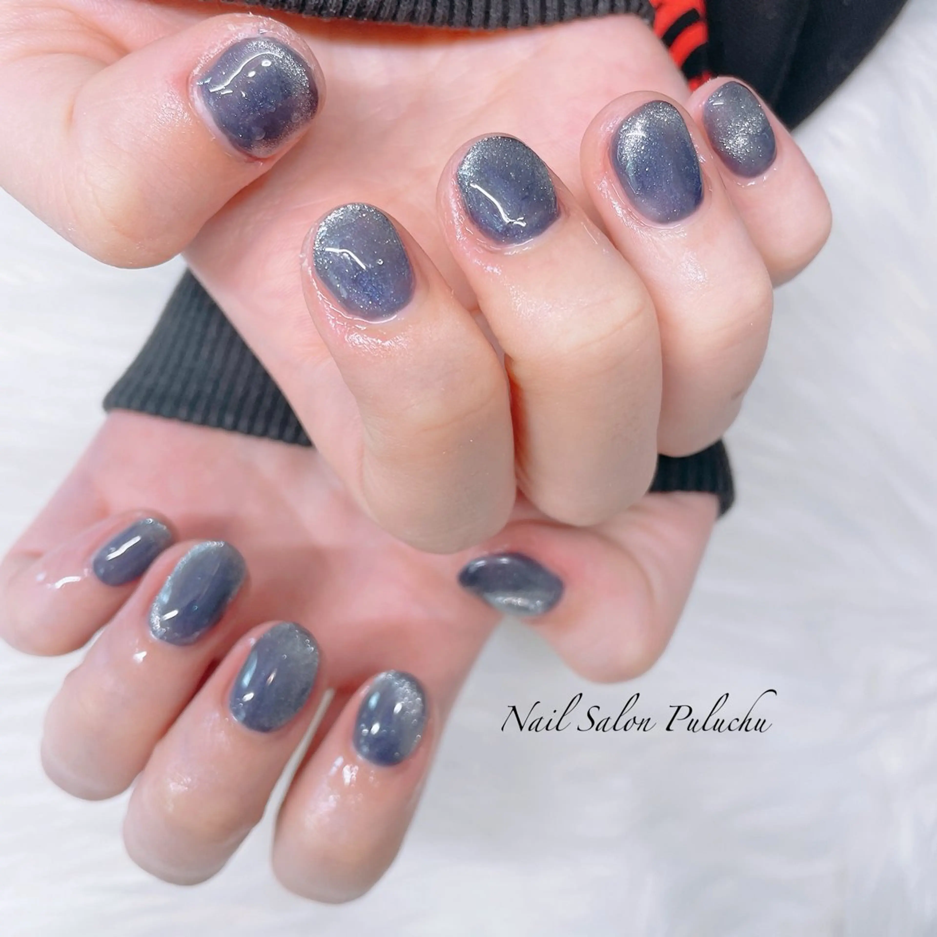 ネイル マグネットネイル マグネットワンカラー ワンカラーネイル ♡ puluchu ♡のネイルデザイン