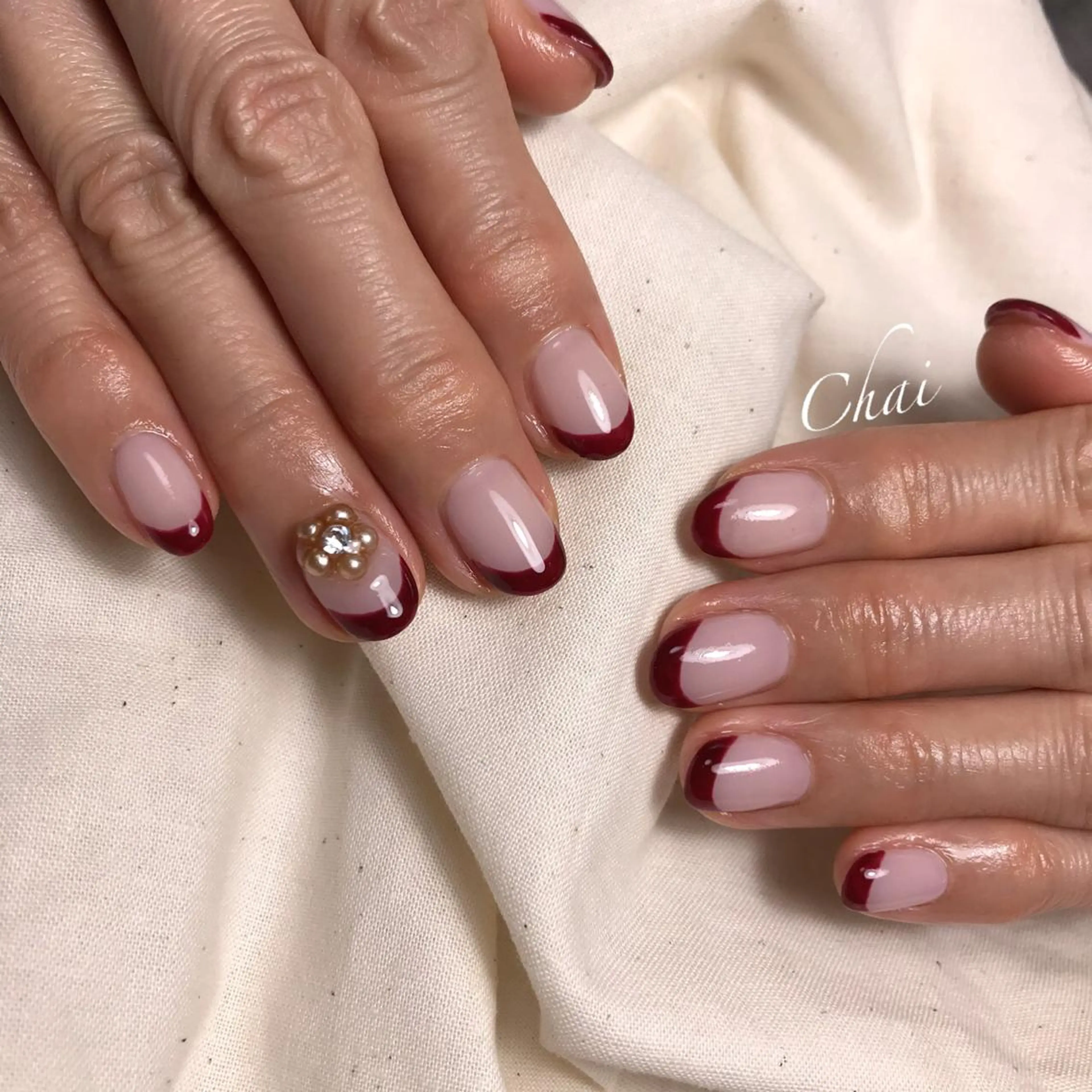 ネイル ストーンネイル ハンドネイル 💅chainail _aiのネイルデザイン