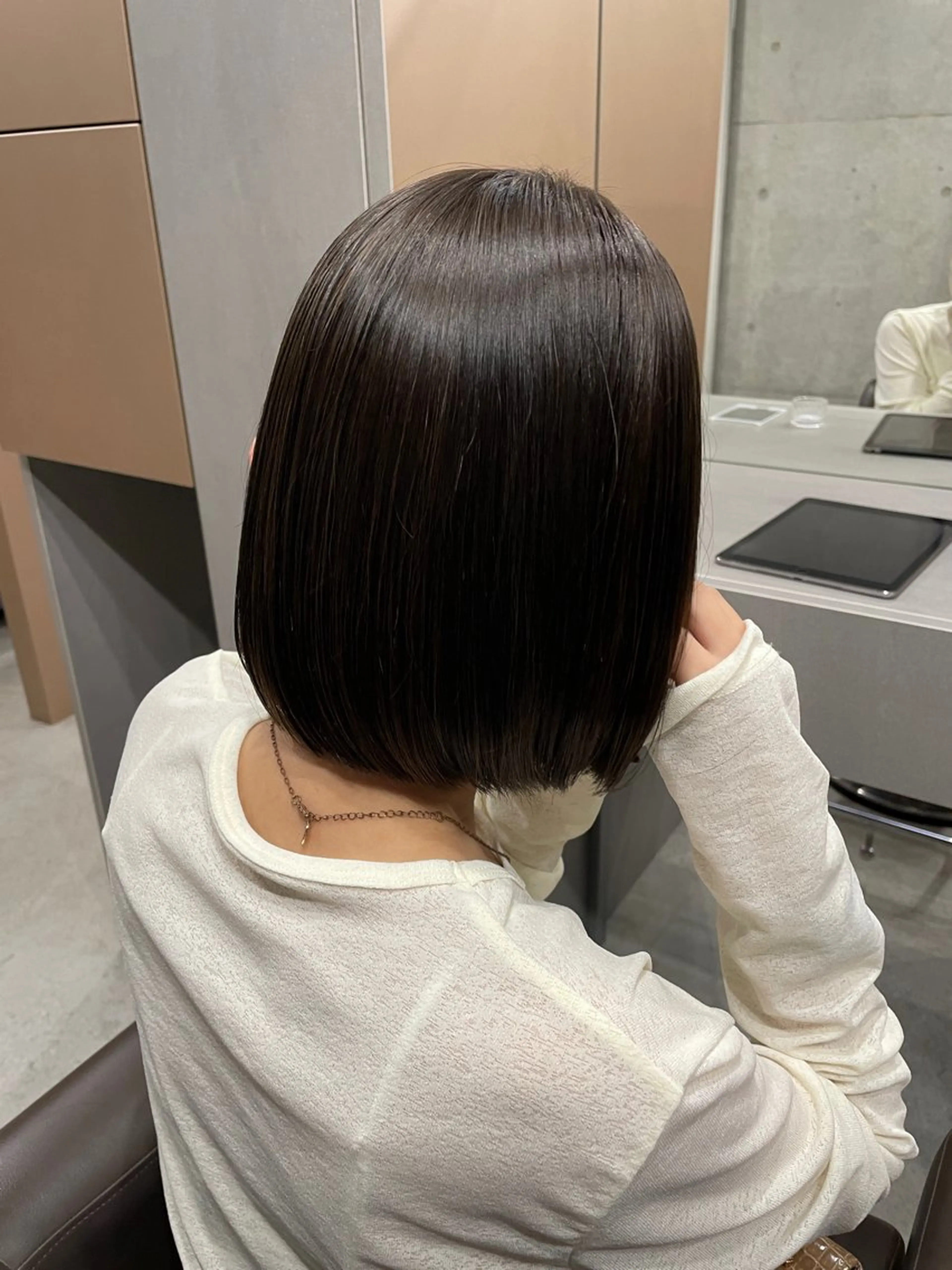 ミディアム カラー カット ヘアカラー トリートメント 表参道🌿赤み消し カラー/チナツのヘアスタイル