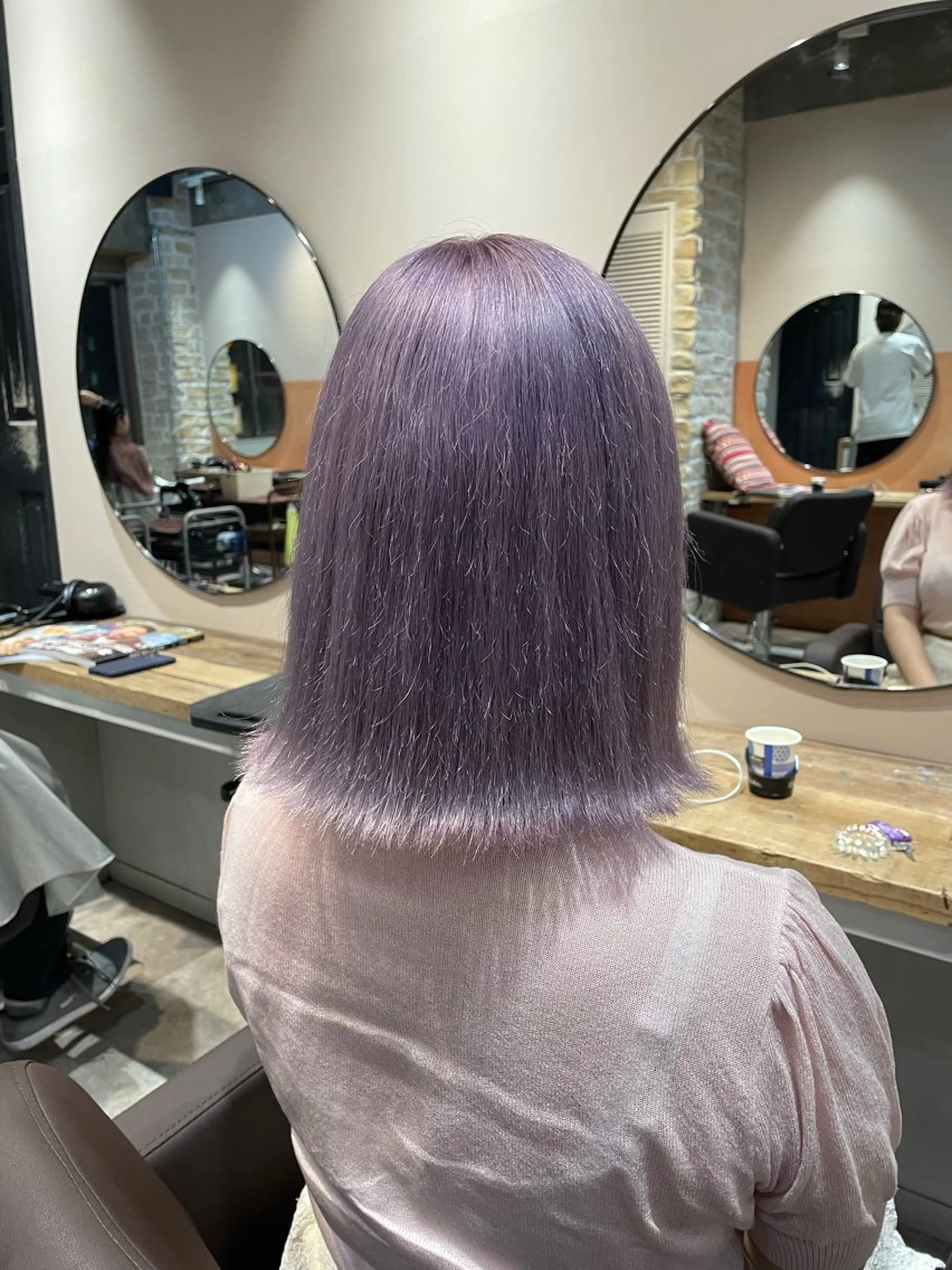 ミディアム カラー ラベンダーカラー ヘアカラー トリートメント 👾TAMURA MAAYA👾のヘアスタイル