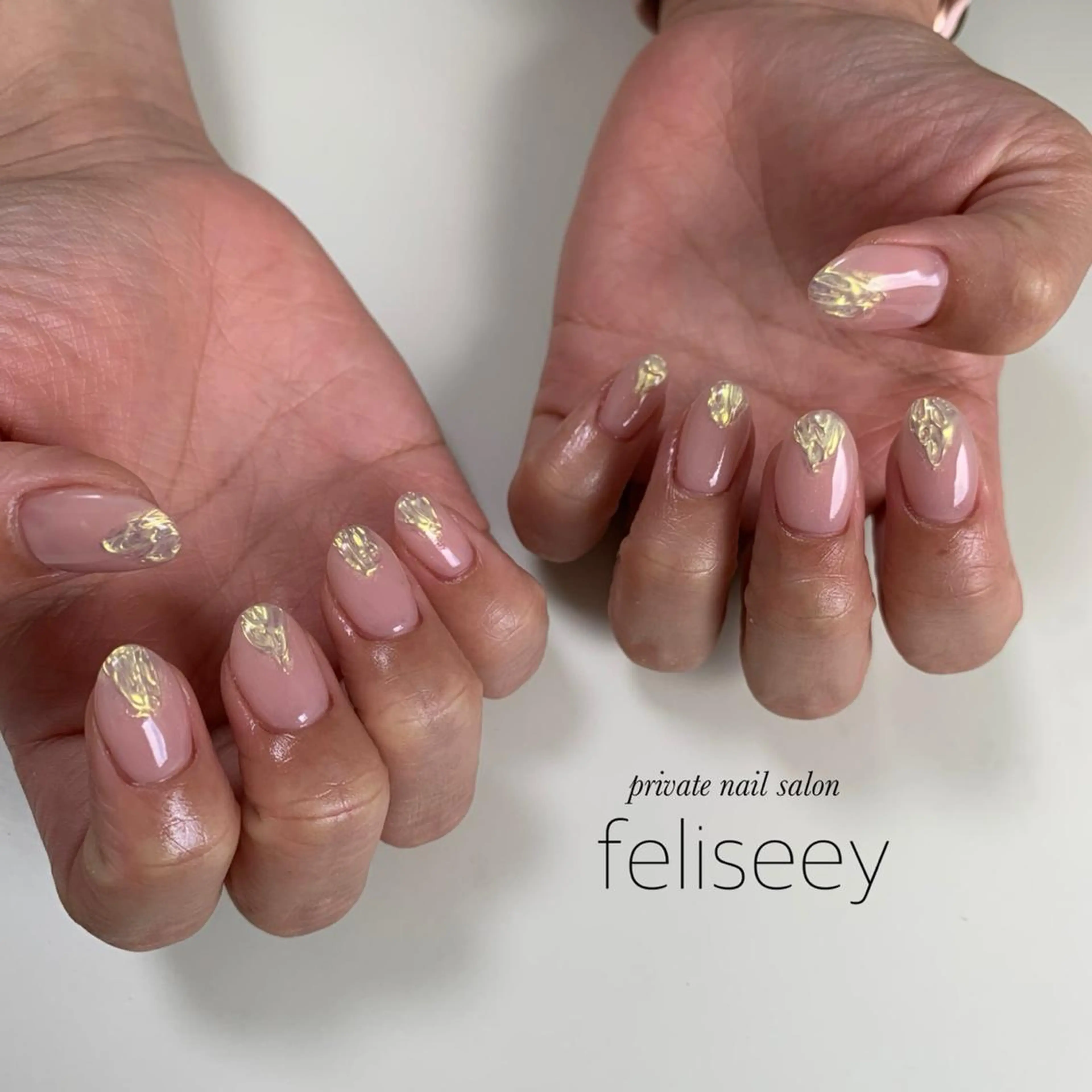 ネイル オーロラネイル 持ち込み ワンカラーネイル feliseey 〘フェリシー 〙のネイルデザイン