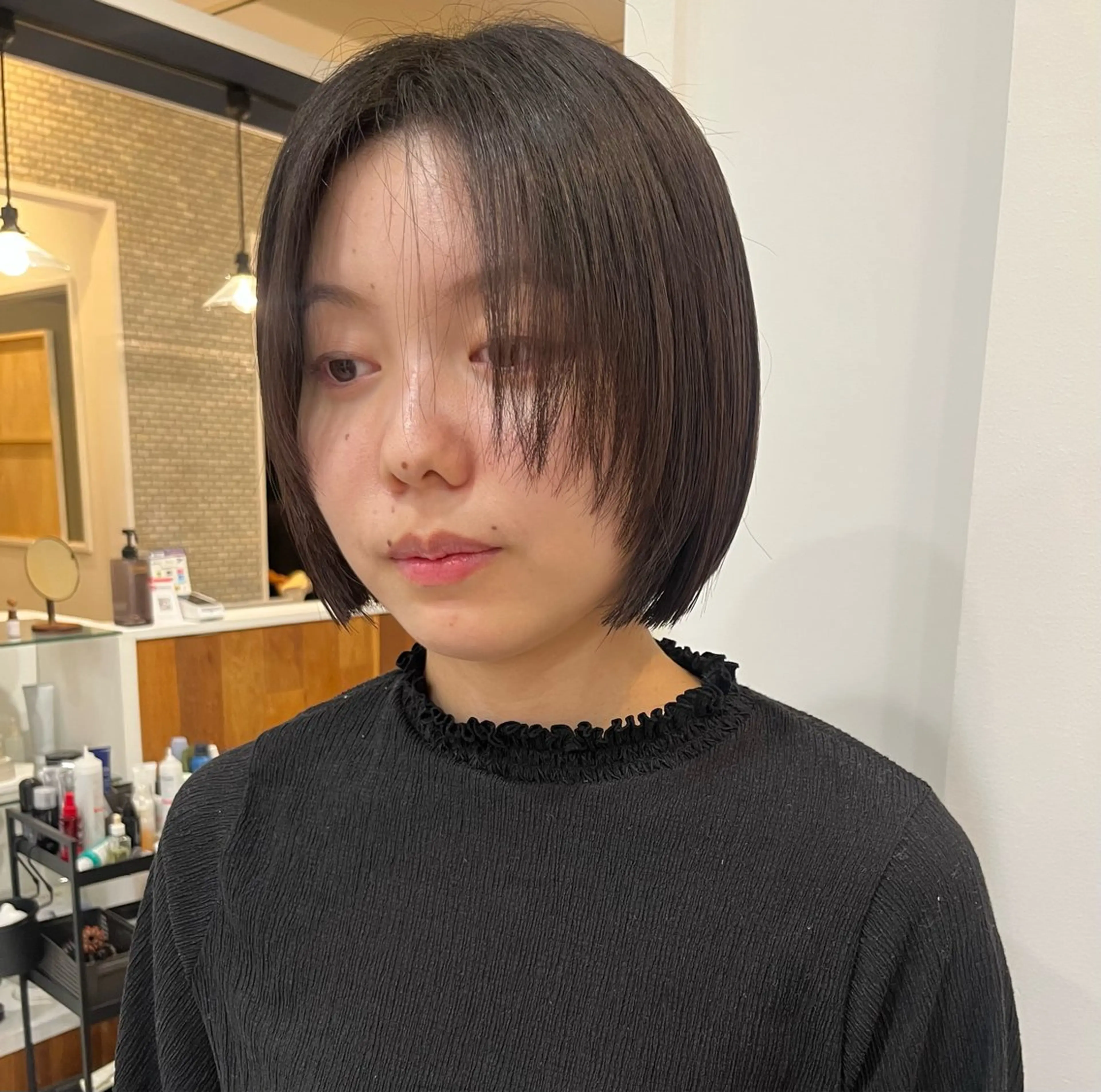 ショート カラー ヘアアレンジ ボブレイヤー ボブ レイヤーカット ショートヘア カット 無料カットモデル‪✨ ✂️Nanami🌷のヘアスタイル