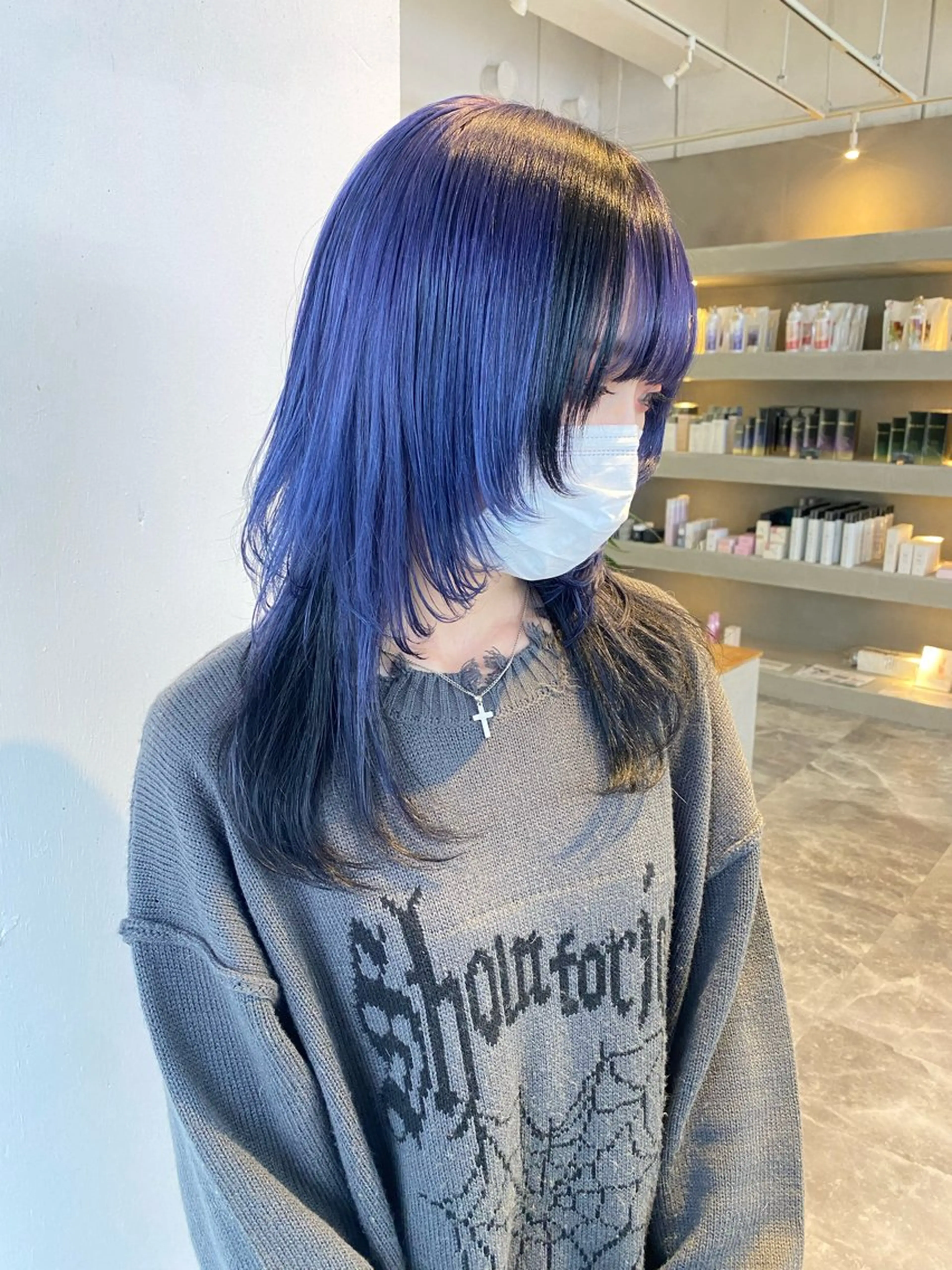 セミロング カラー ヘアカラー 韓国ヘア特化 💟 ララア 💟のヘアスタイル