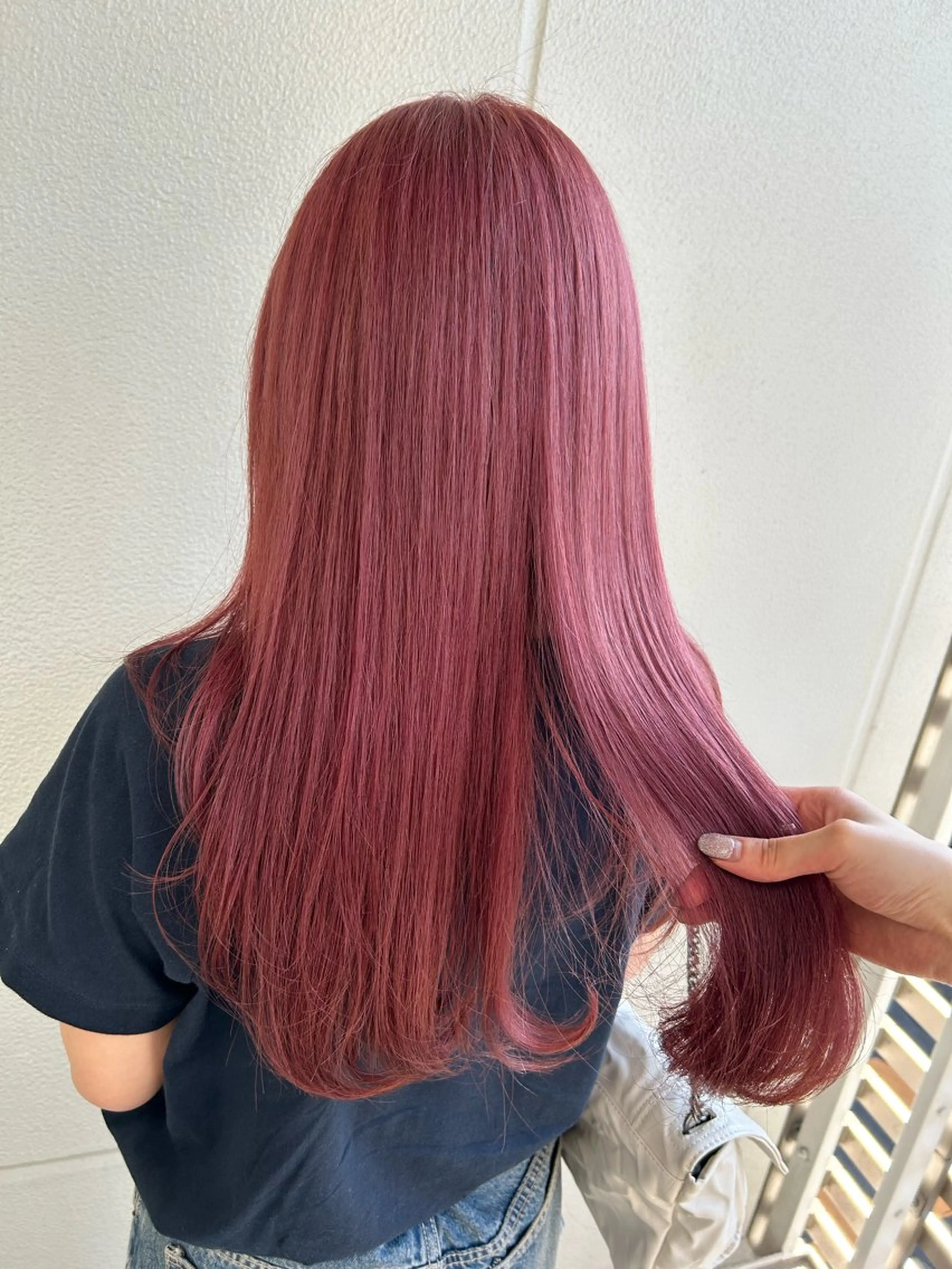 ロング カラー ピンクカラー 《暖色/韓国hair 》🇰🇷桑原ユキネのヘアスタイル