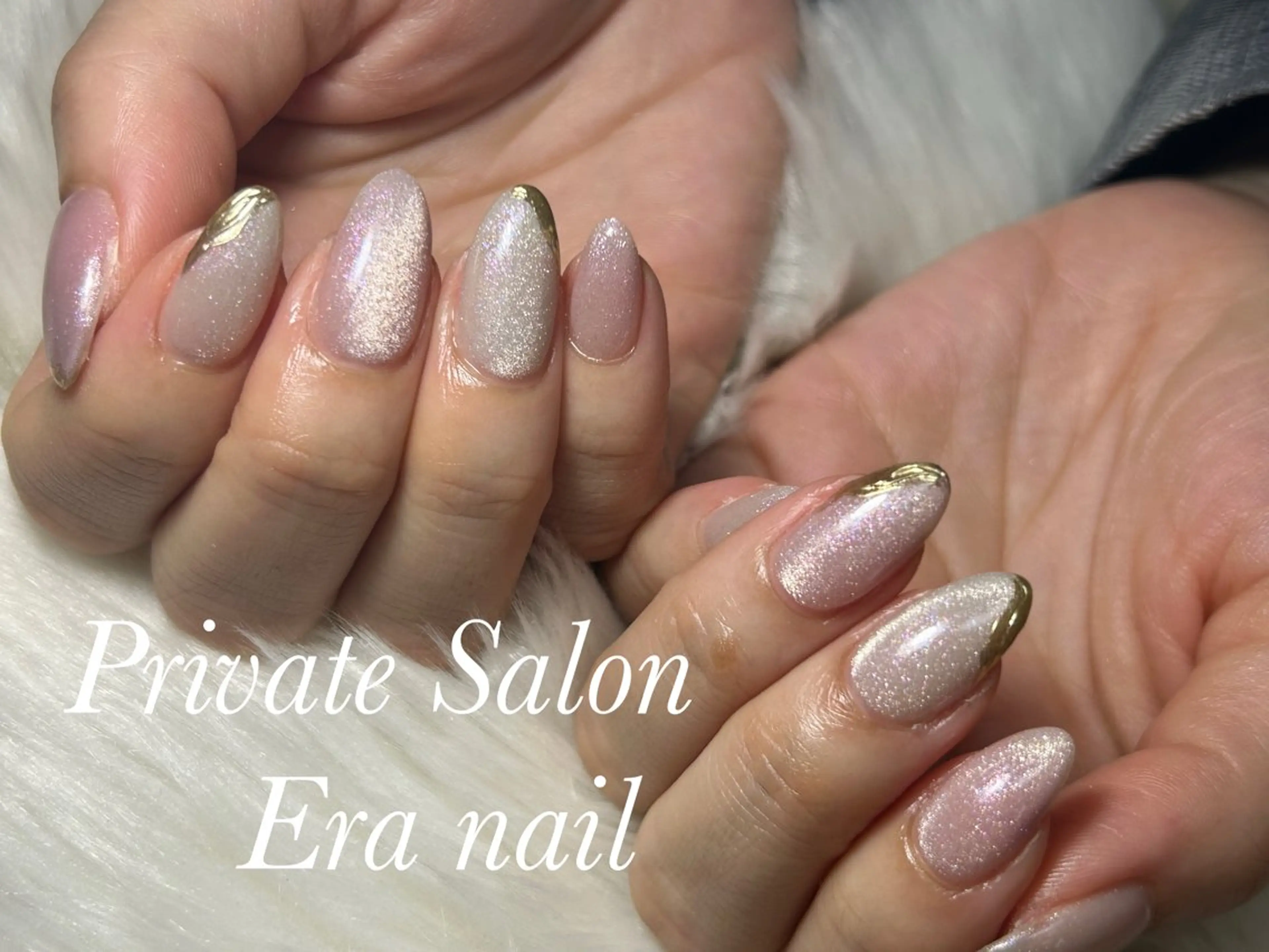 ネイル マグネットネイル マグネットワンカラー ミラーネイル ワンカラーネイル ハンドネイル Era nailのネイルデザイン