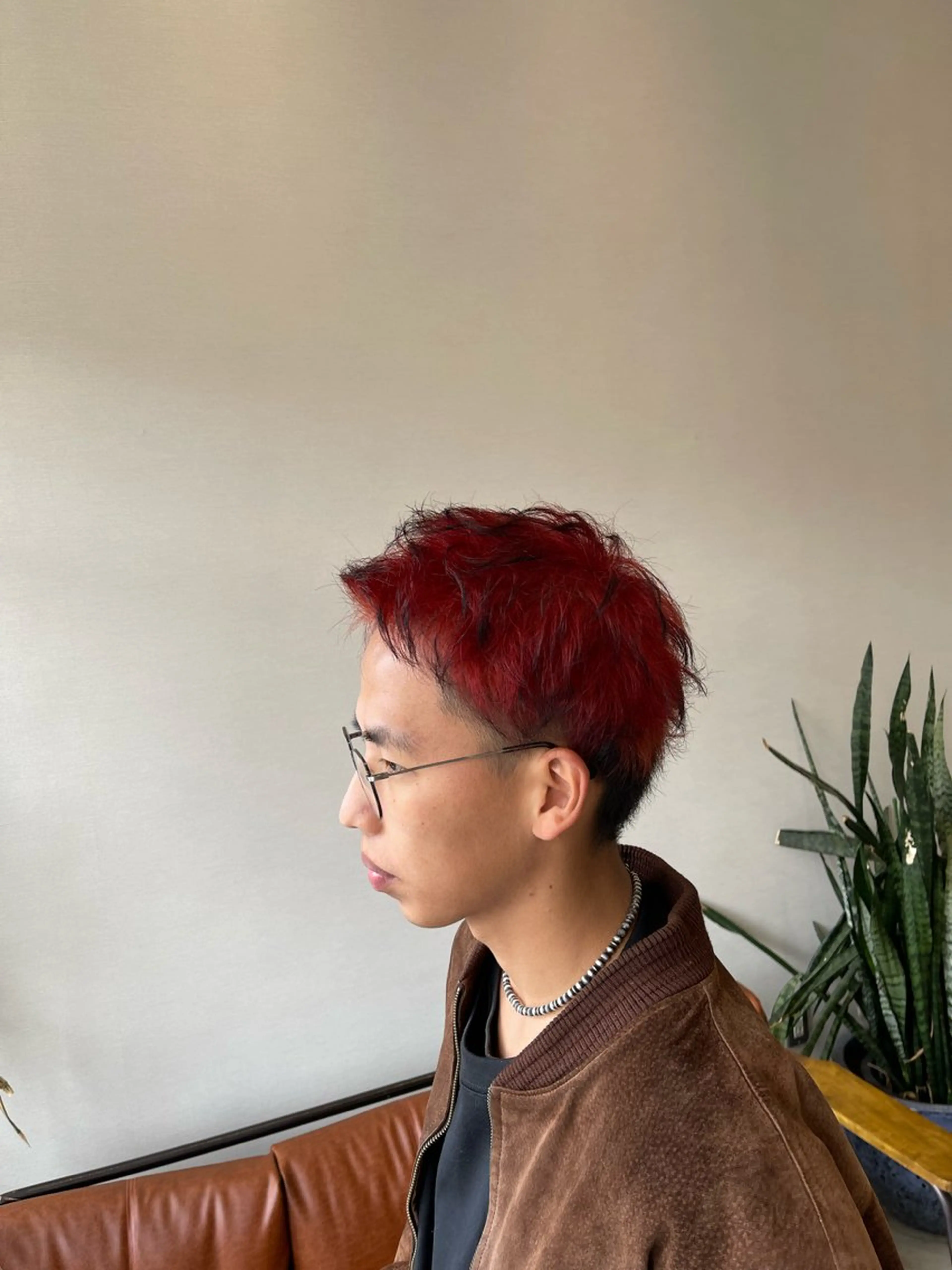 ショート カラー メンズ ヘアカラー Rolen.所属・佐藤 海璃のヘアスタイル