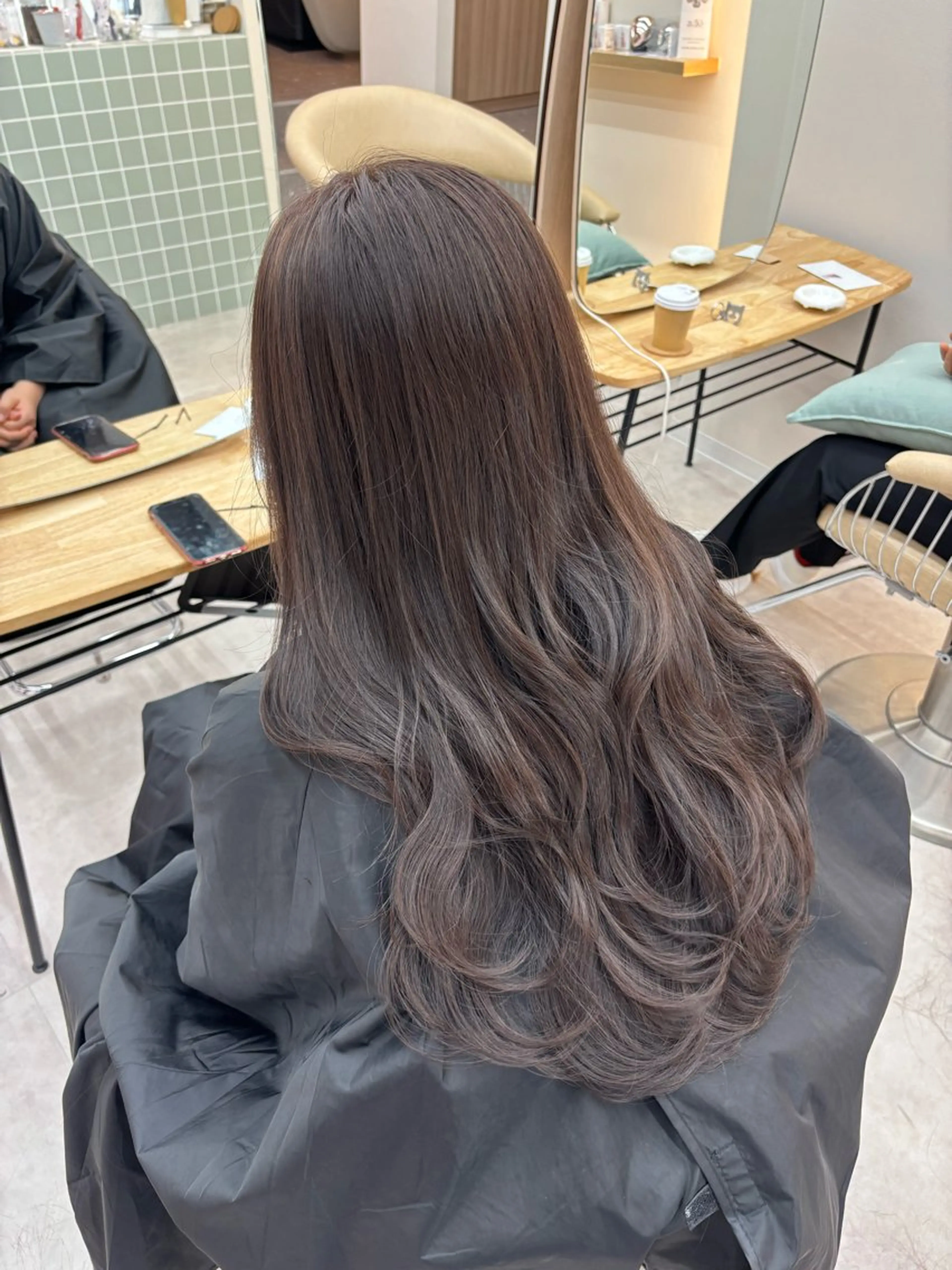 ロング カラー カット ヘアカラー トリートメント ヘッドスパ 広島/ヘアセット /ベージュ/わかなのヘアスタイル