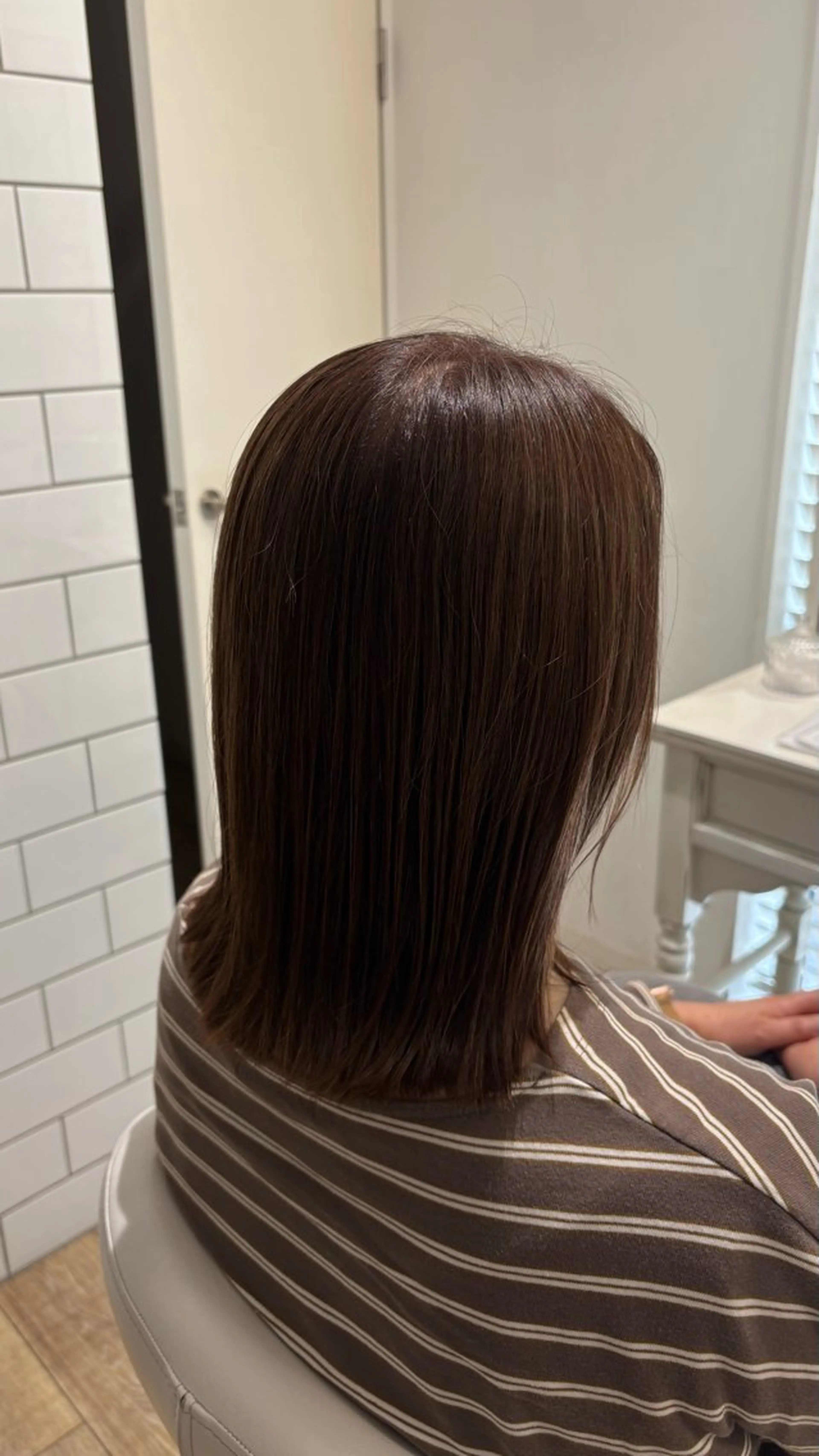 ミディアム カラー カット ヘアカラー ♣️似合わせ 艶髪カラーYUUGAのヘアスタイル