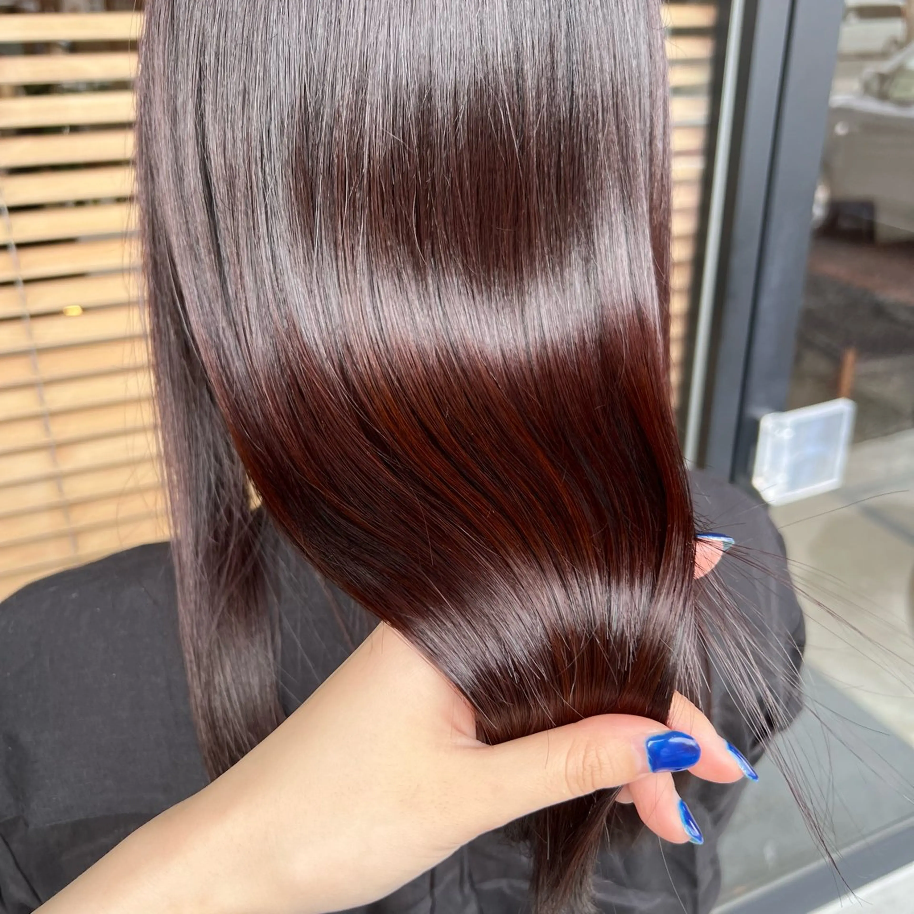 セミロング カラー レッドカラー 髪質改善 Rion/髪質改善/ 似合わせボブ/メンズのヘアスタイル