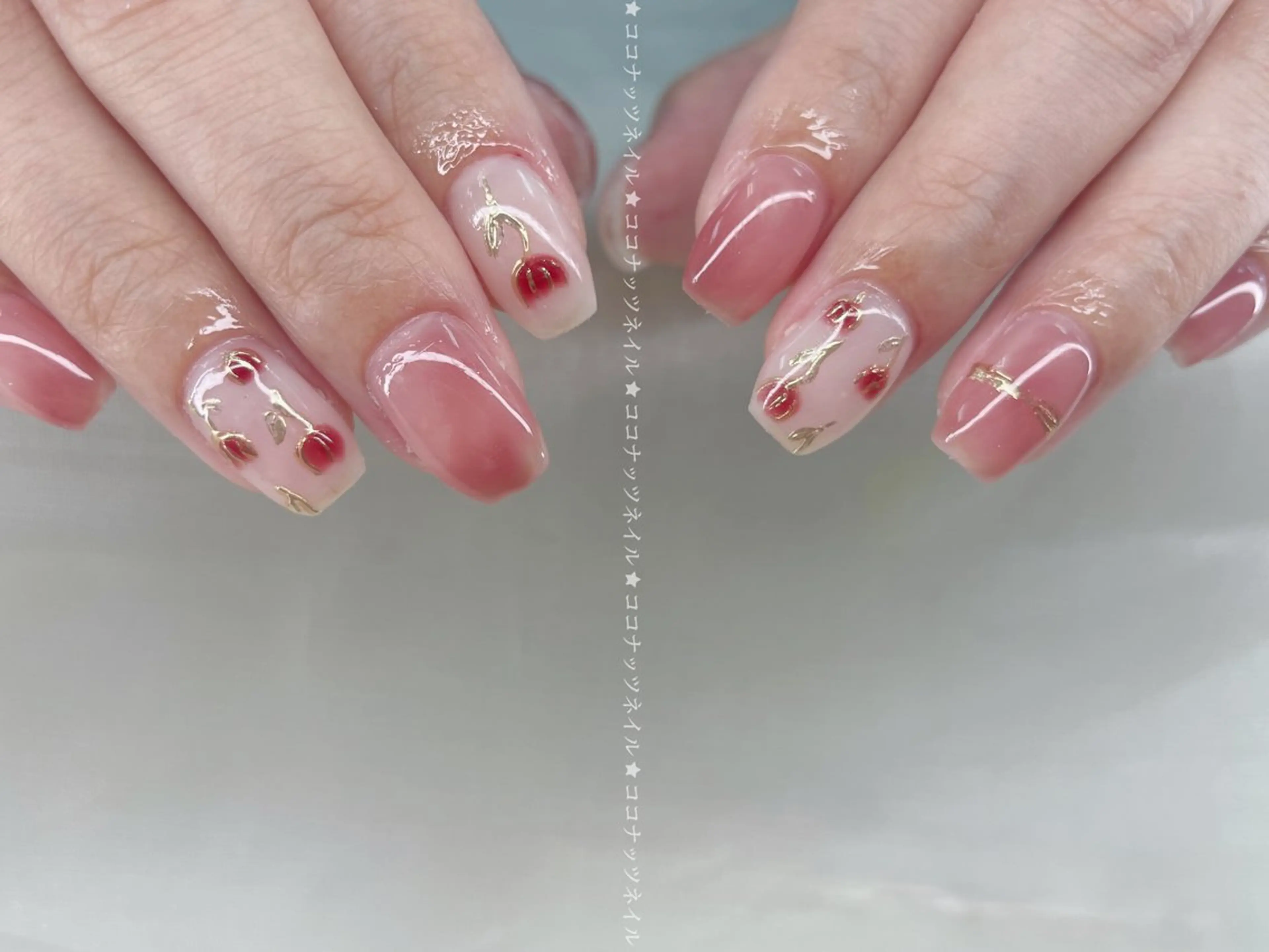 ネイル べっ甲ネイル フレンチネイル キラキラネイル マグネットネイル 大理石ネイル(マーブル) 神田 ココナッツのネイルデザイン