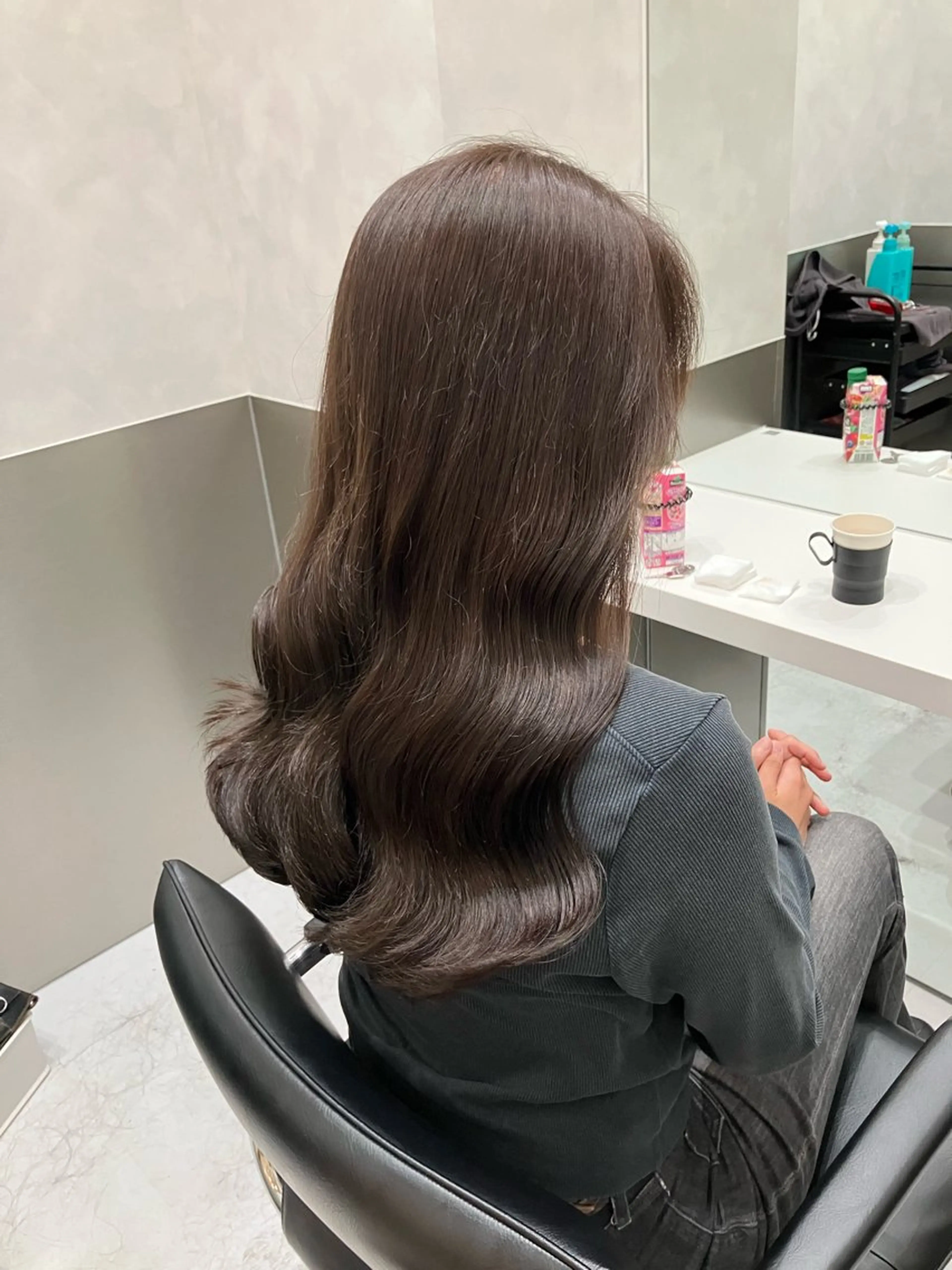 ロング カラー カット ヘアカラー トリートメント 💖ブリーチなし透明 感💖ASAHIのヘアスタイル