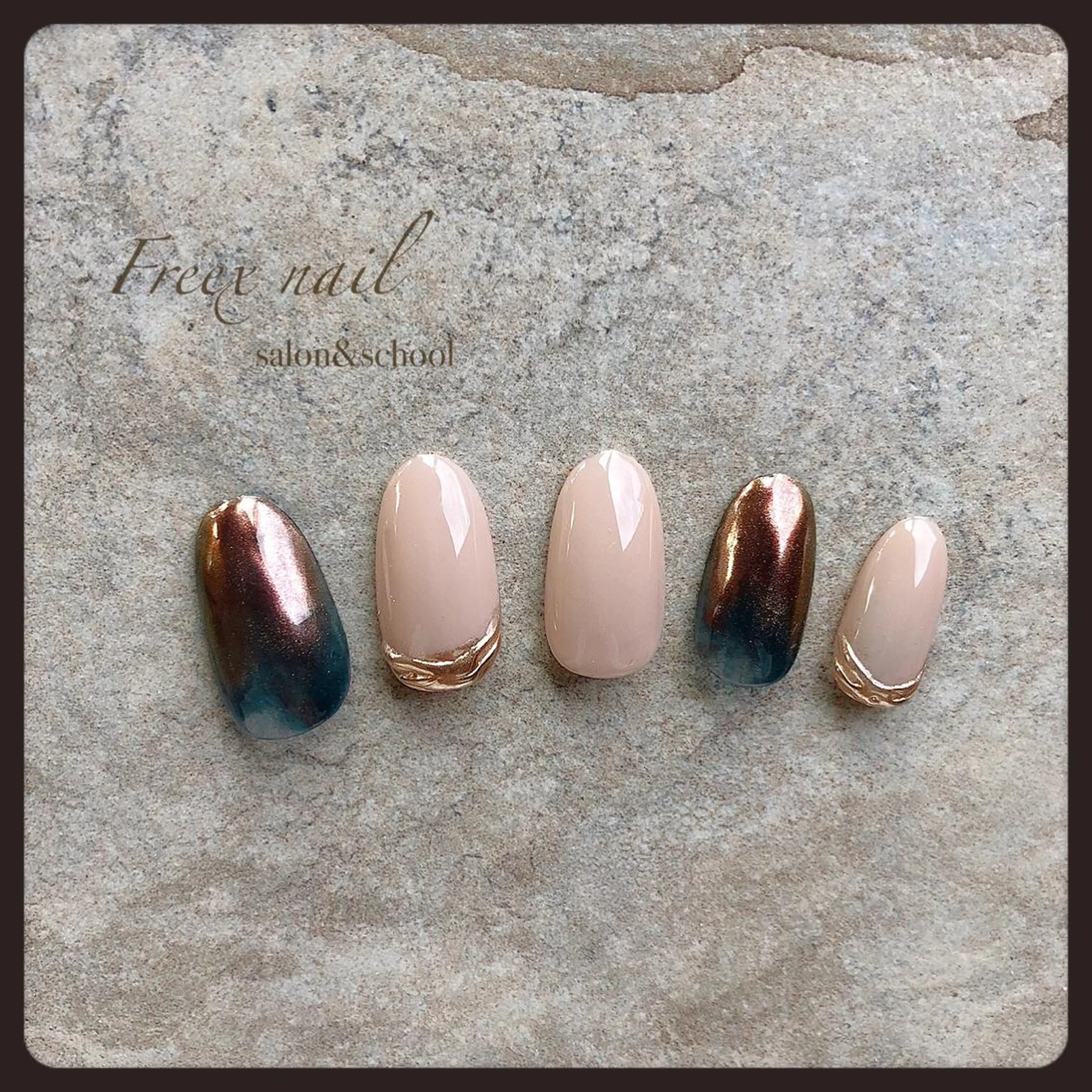 ネイル ミラーネイル ハンドネイル ハンドケア freex nail /ニュアンス/個性派のネイルデザイン