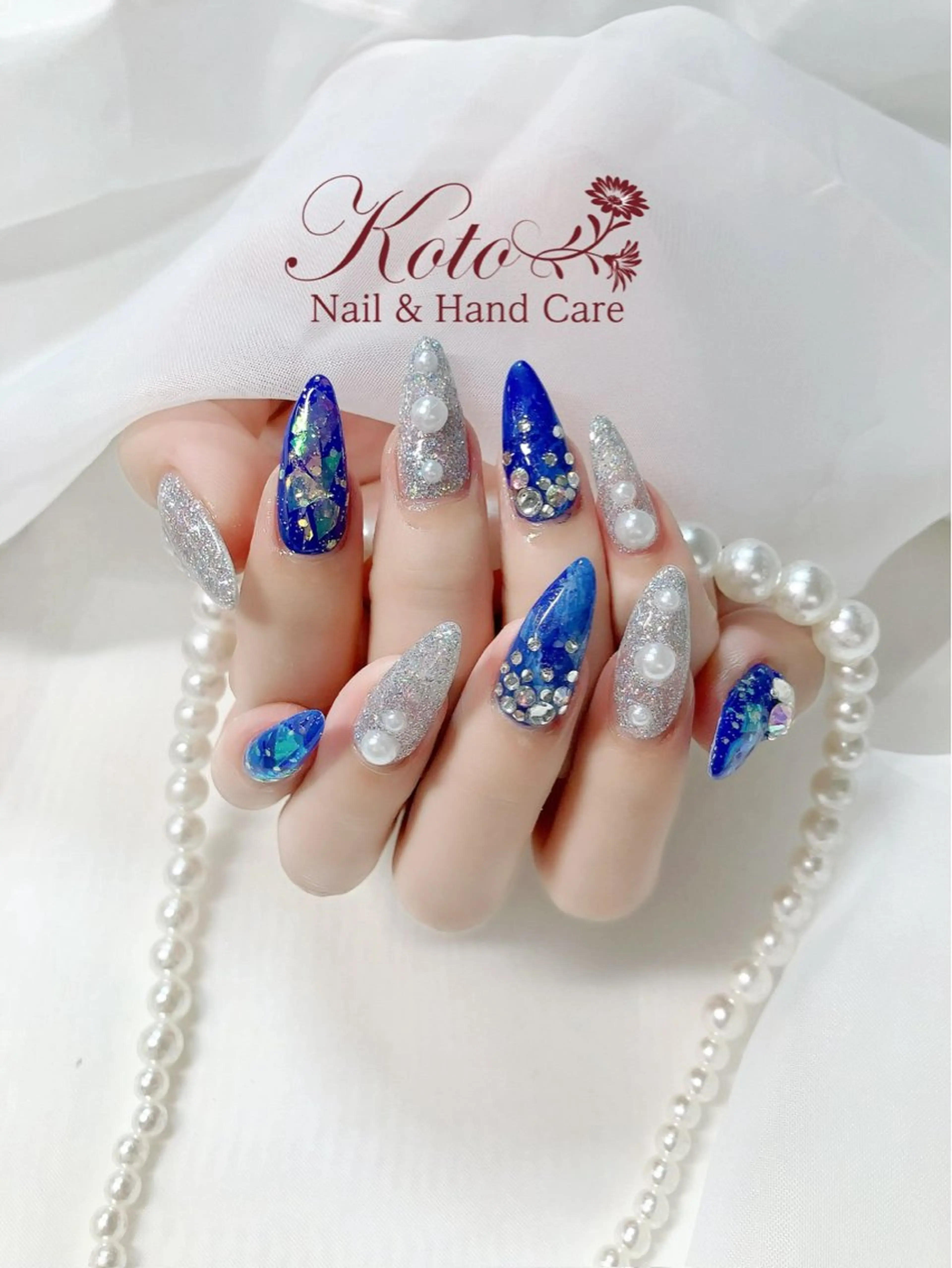 ネイル 長さ出し ジェルネイル キラキラネイル 持ち込み ニュアンスネイル ハンドネイル Nail Salon KOTOのネイルデザイン