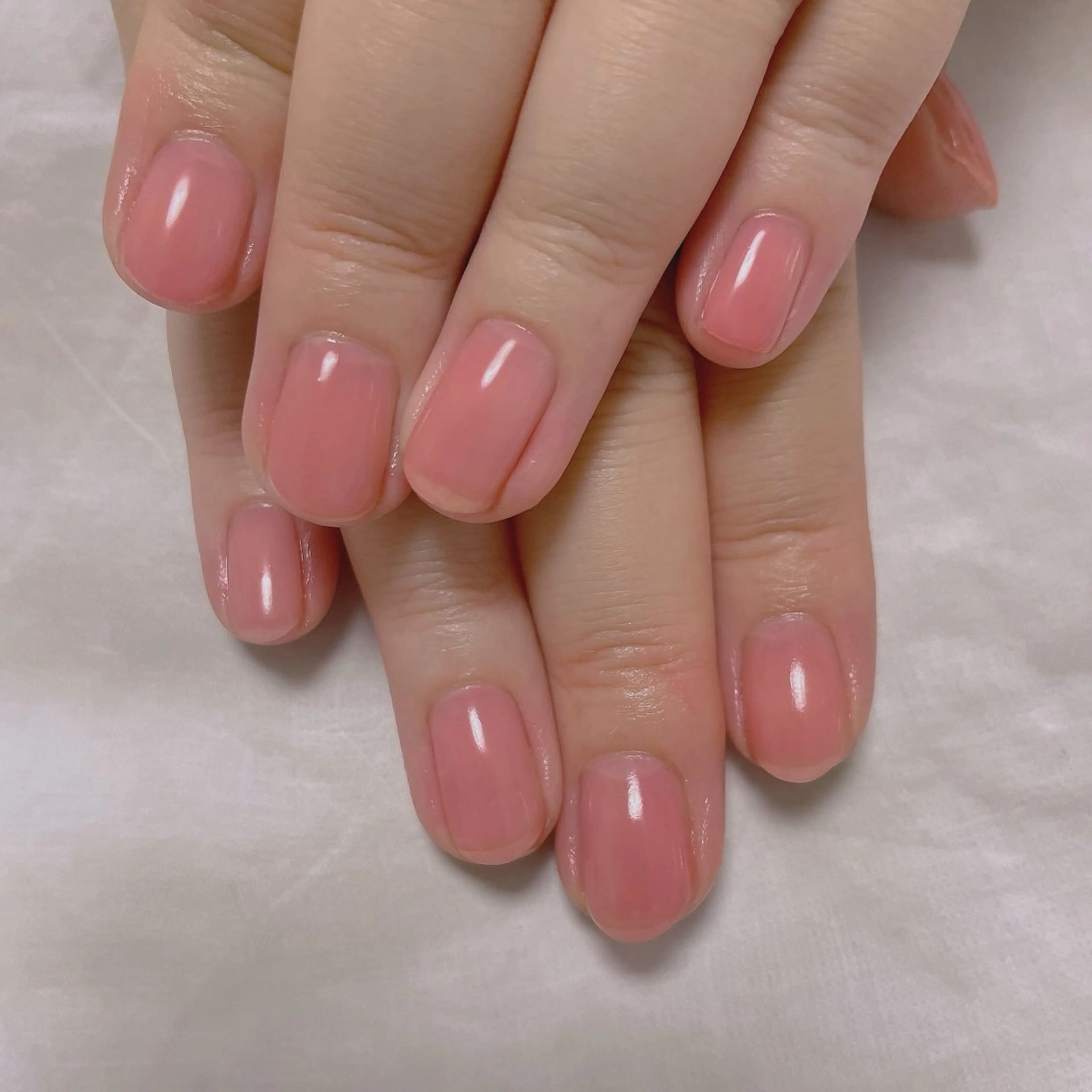 ネイル ジェルネイル オフィスネイル ワンカラーネイル ピンク シンプルネイル Nail koko∞Linkのネイルデザイン