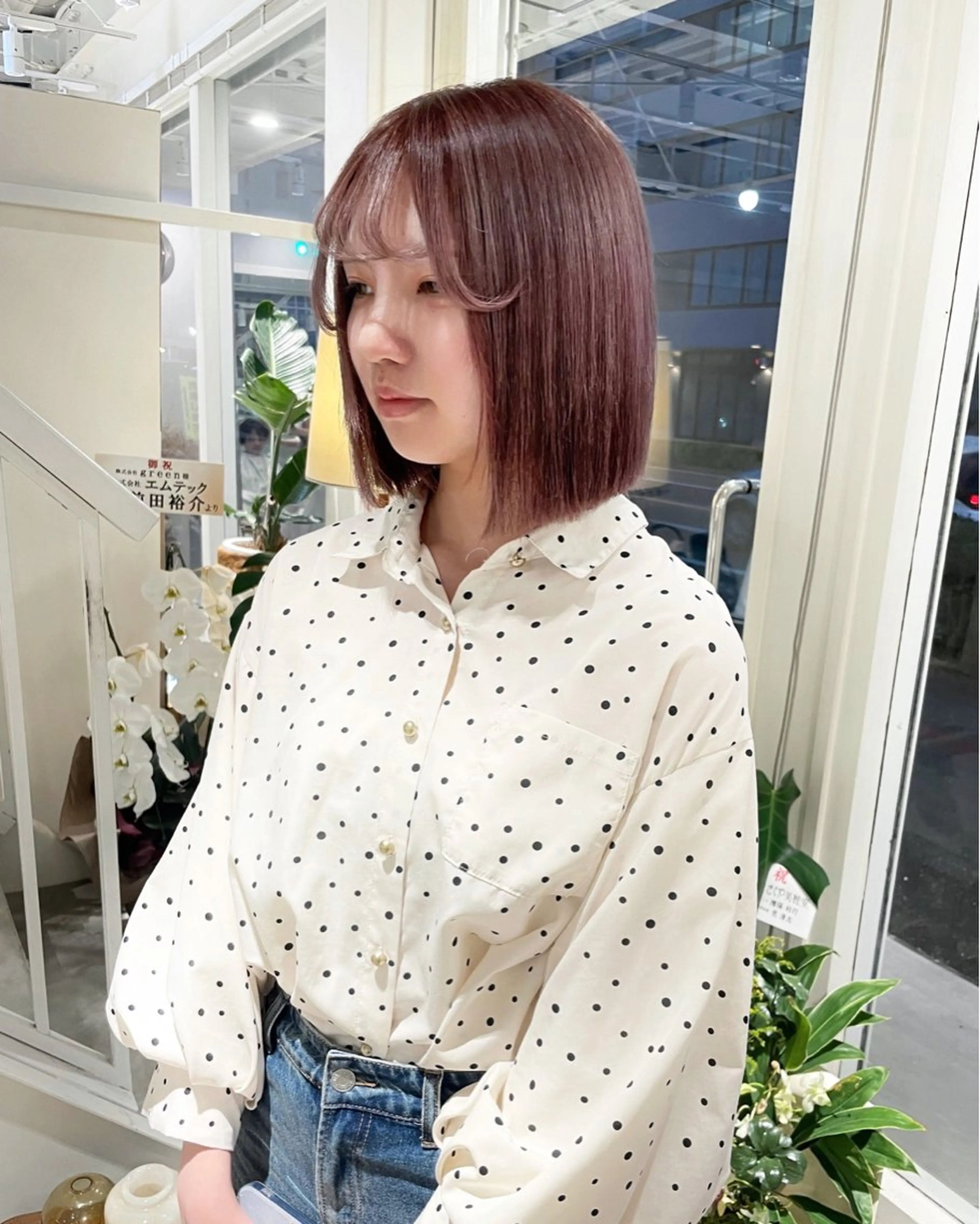 ショート カラー ヘアカラー 林 千聖のヘアスタイル