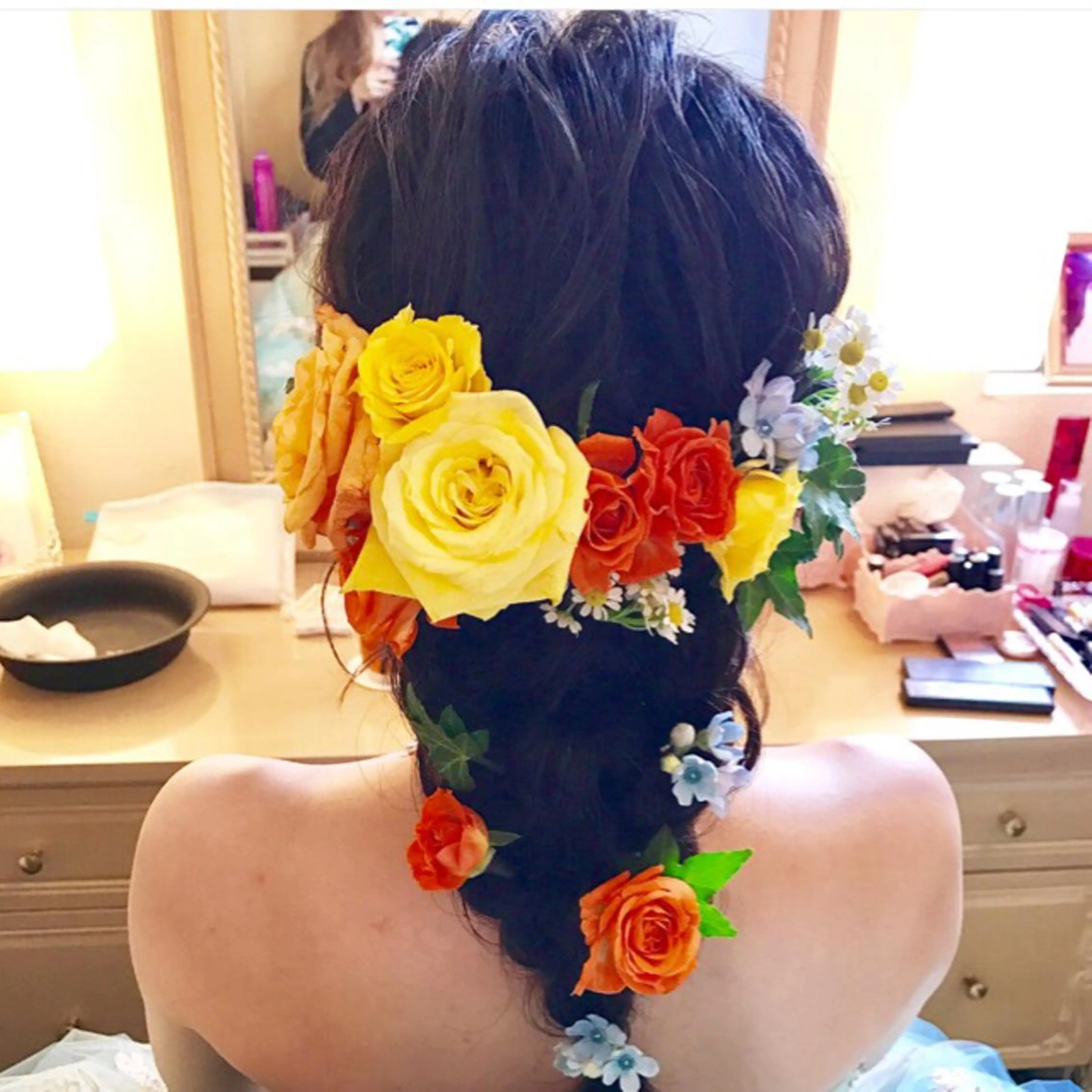 セミロング ヘアアレンジ ヘアセット 池田 景子のヘアスタイル