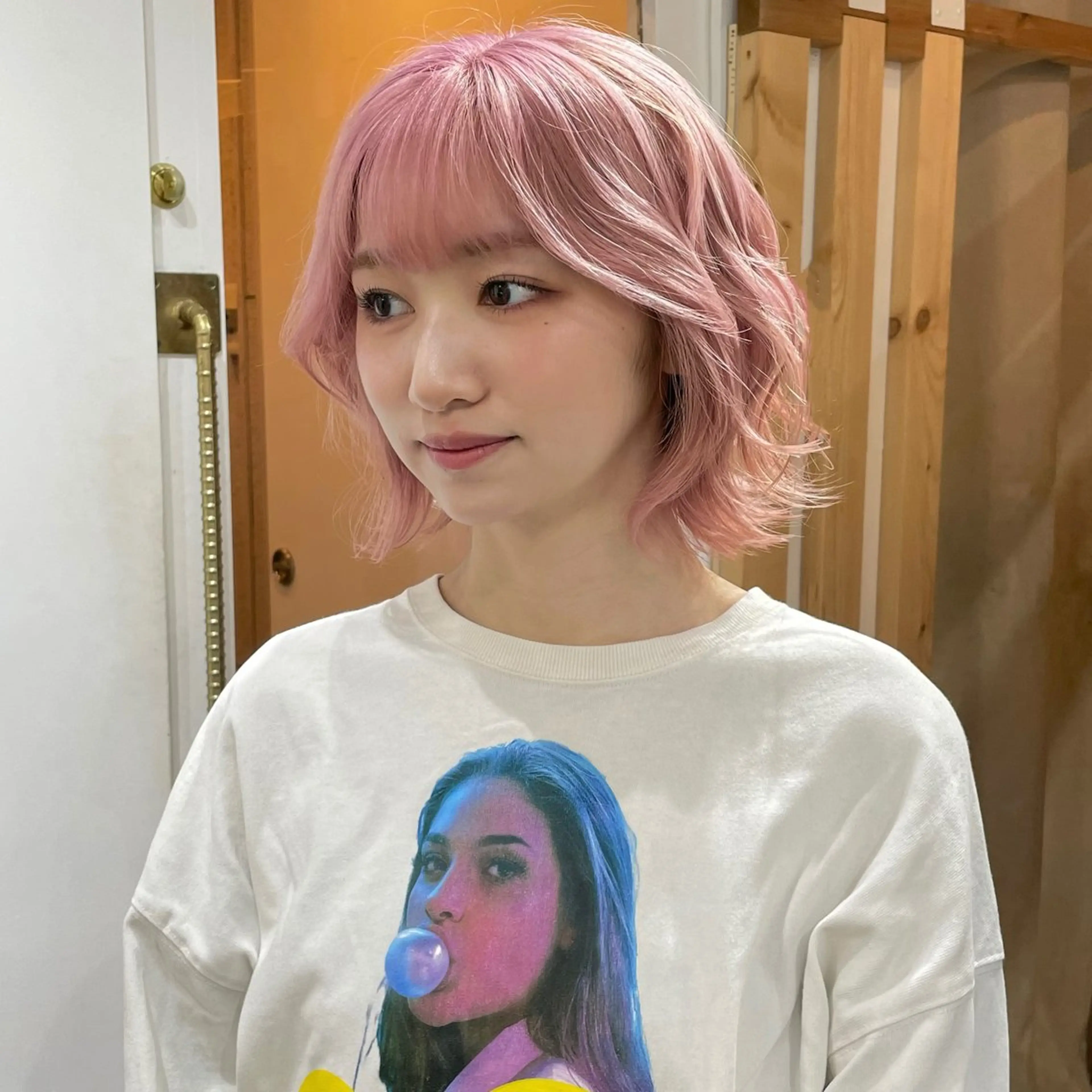 ショート カラー ピンクカラー ヘアカラー Je suis heureuse Tres所属・💍ダメージ最小限 ブリーチ/ちさと💍のヘアスタイル