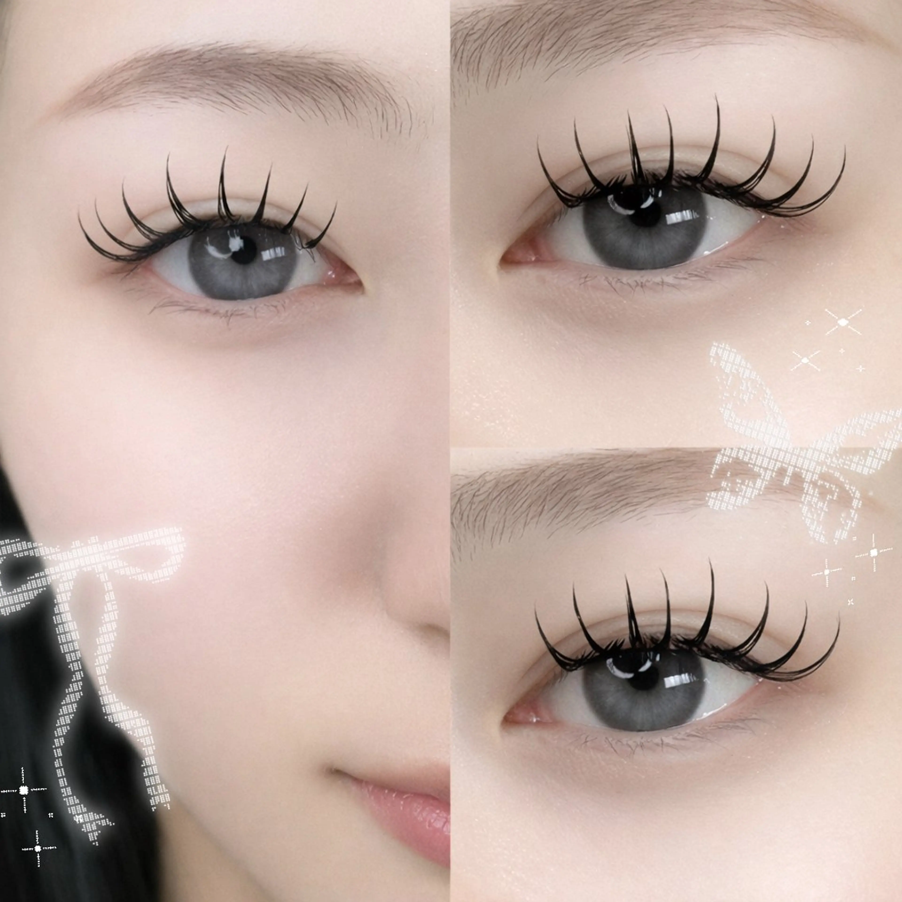 マツエク・マツパ フラットラッシュ マツエク HINAKO 束感 🎀韓国風マツエクのマツエク・マツパデザイン