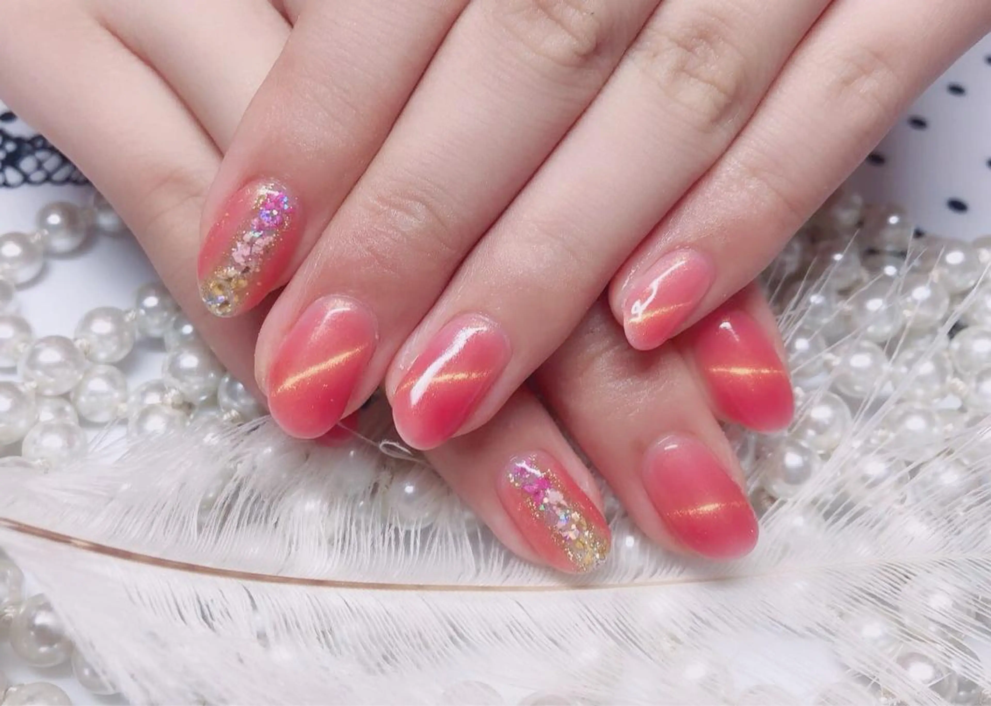 ネイル ハンドネイル マジック ミラーのネイルデザイン