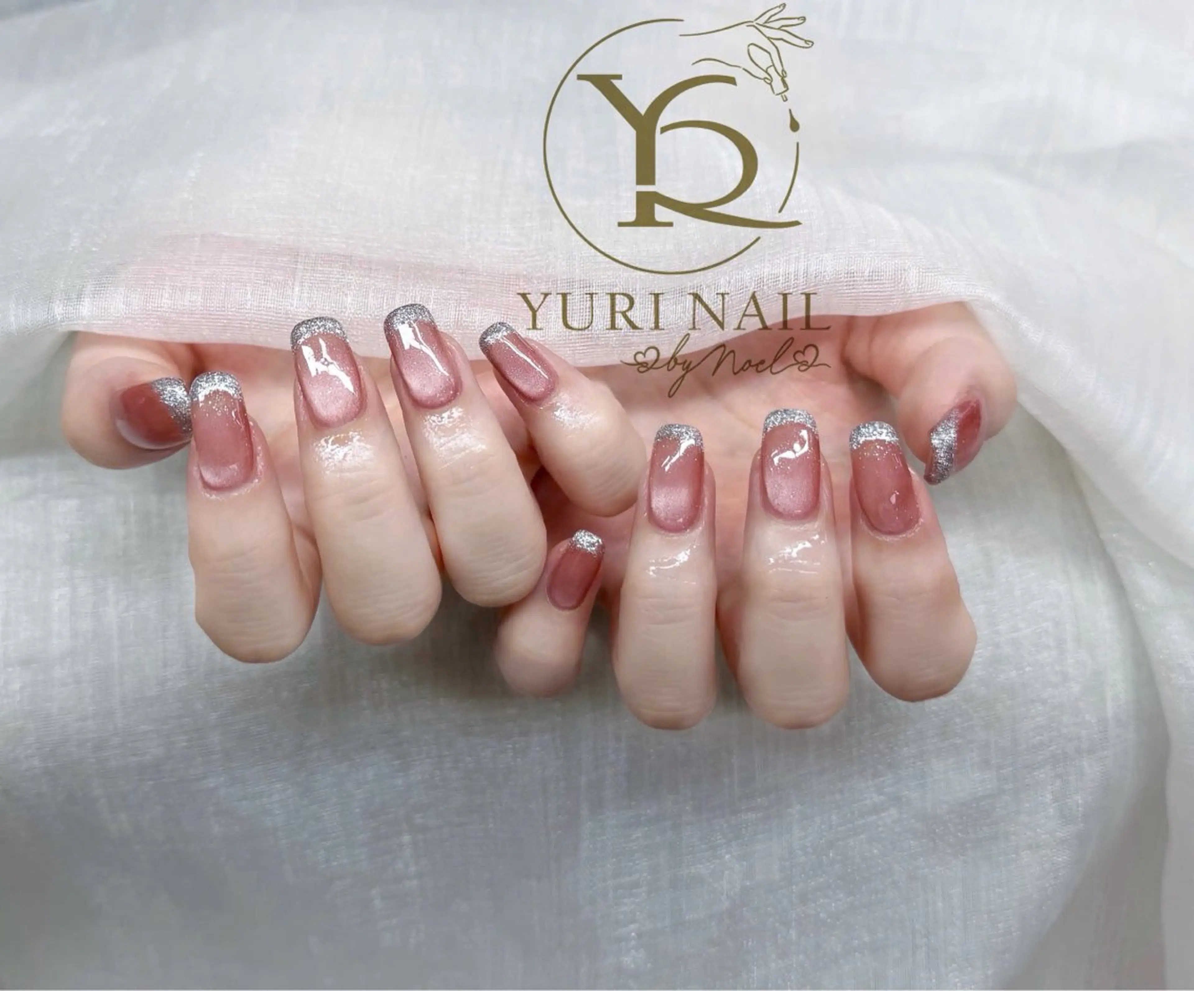 ネイル チークネイル フットネイル フレンチネイル グラデーション キラキラネイル YURI Nail Funabashiのネイルデザイン