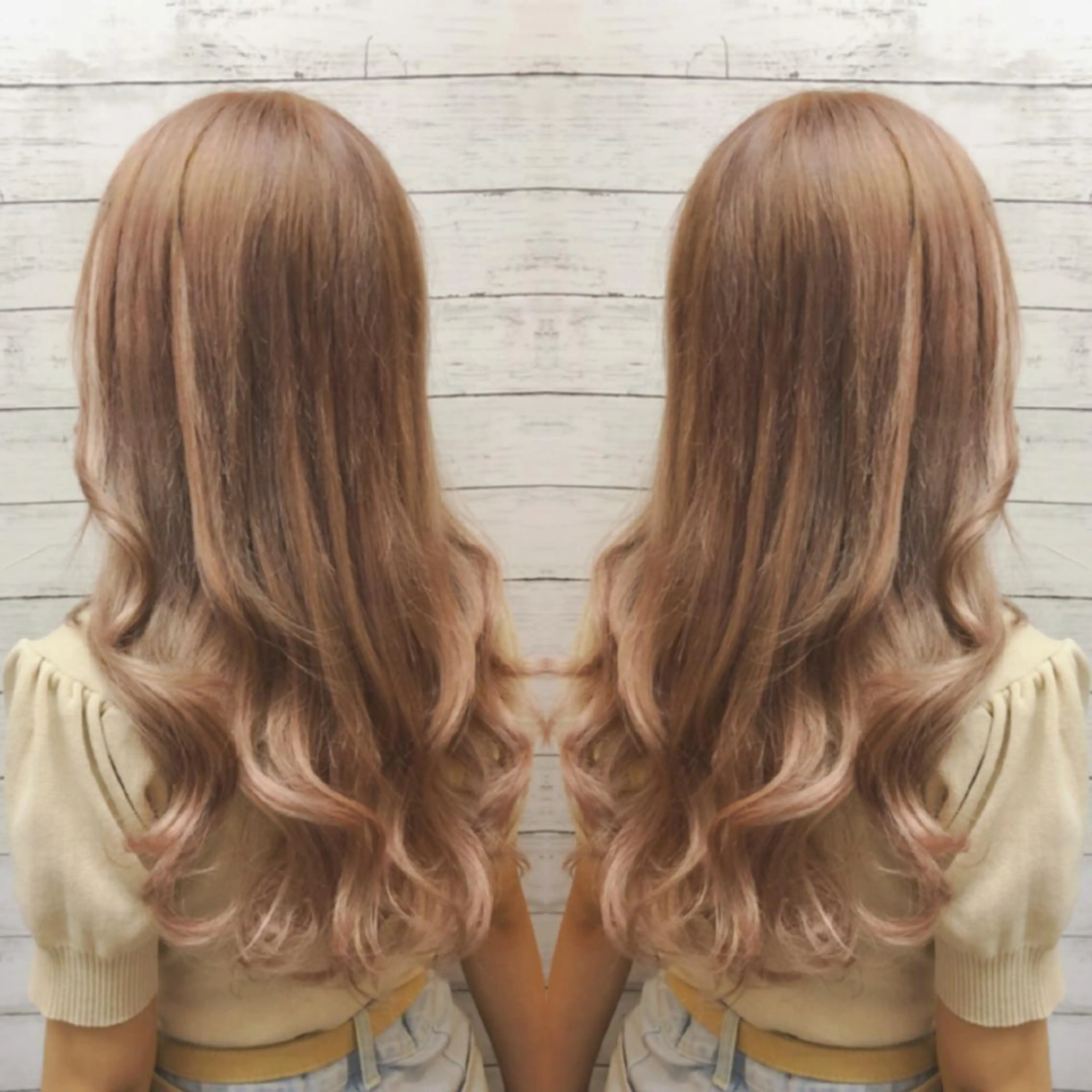 🧡SETメニュー❷🧡ダブルカラー+エクステ60本(編み込みorシール)⚠️補足説明お読み下さい⚠️の写真