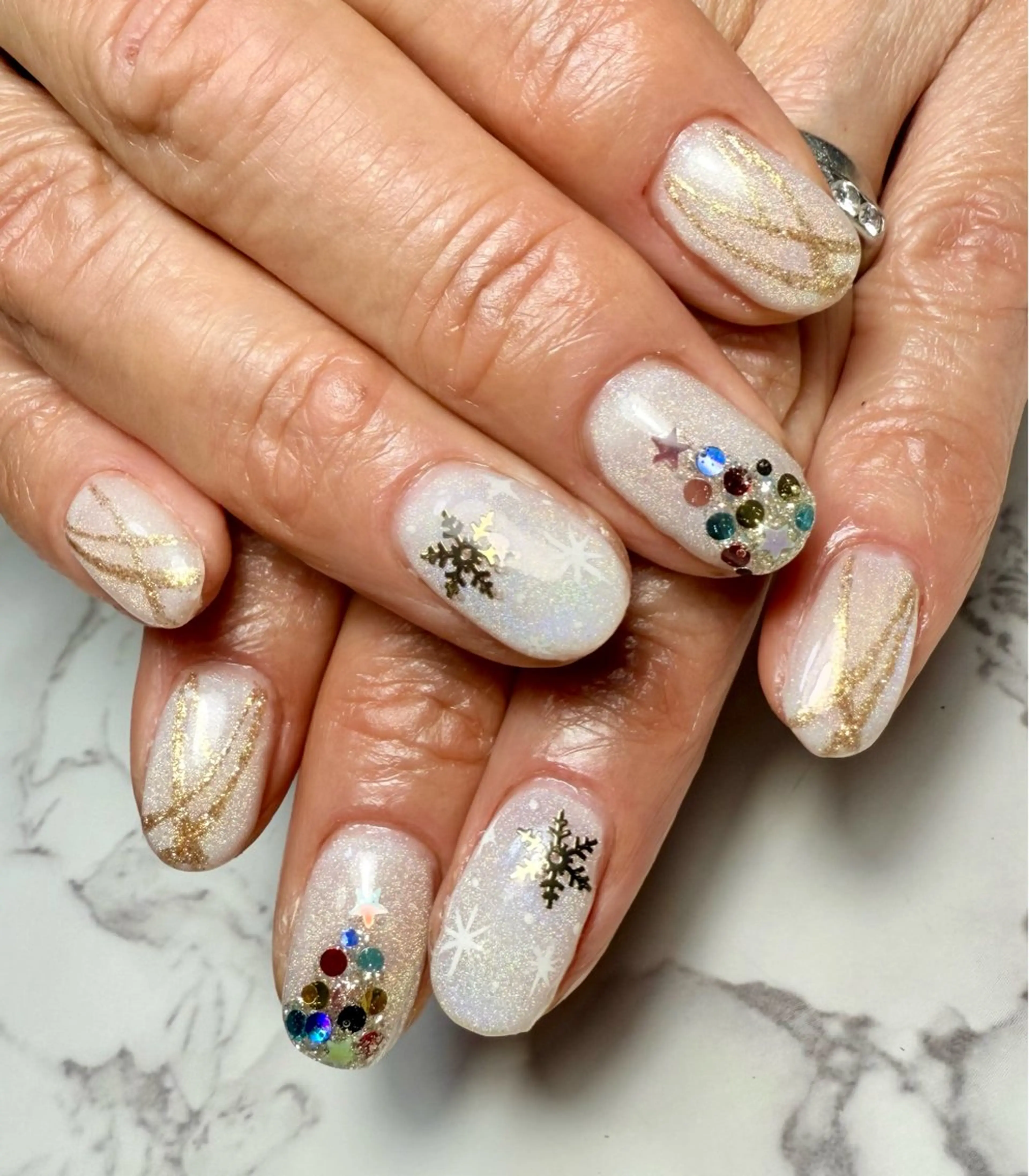 ネイル アートネイル チークネイル フラッシュネイル フラッシュマグ フレンチネイル M.N_ nailのネイルデザイン