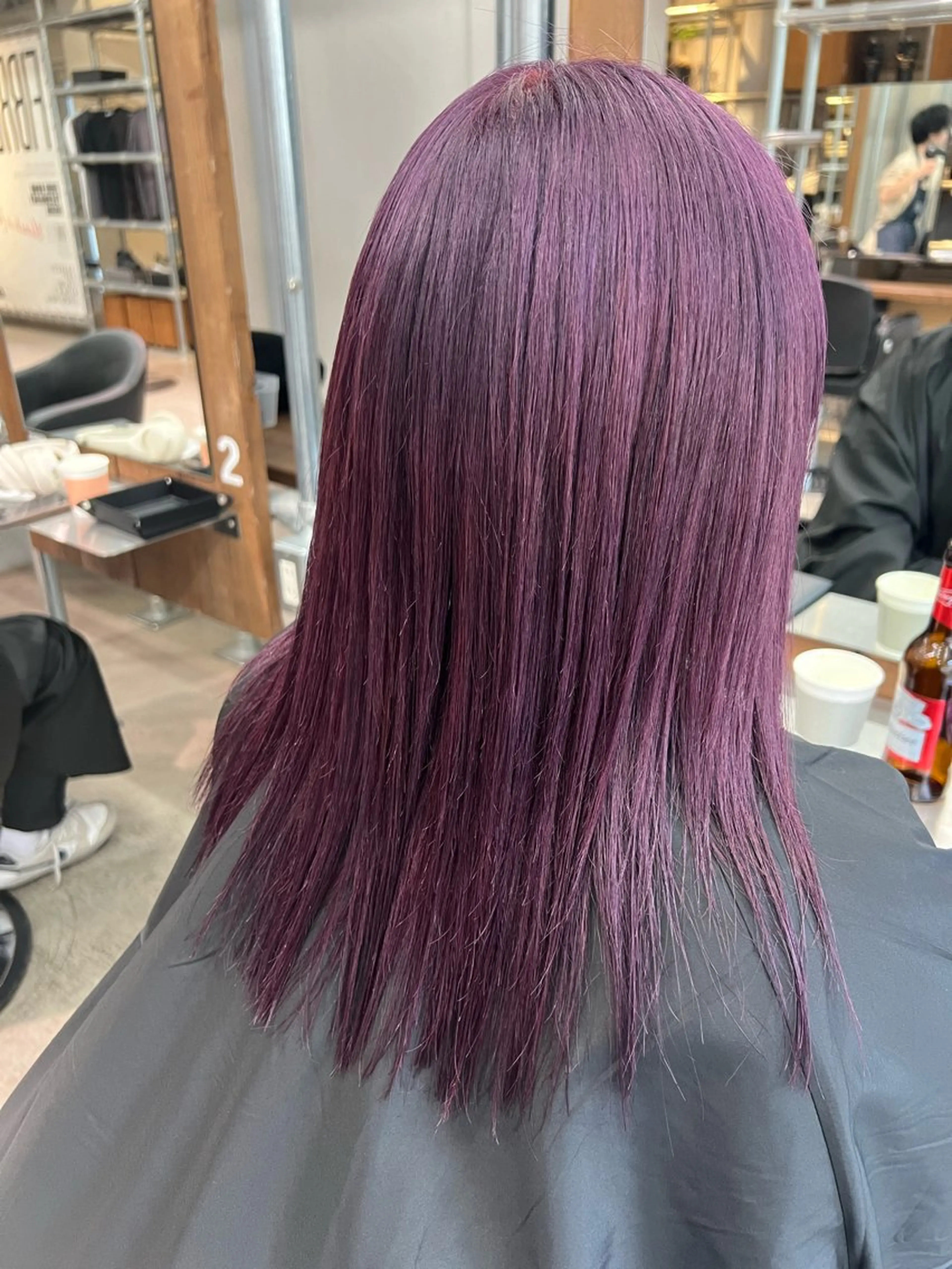 カラー レッドカラー 透明感カラー/レイヤ ーhinata.のヘアスタイル