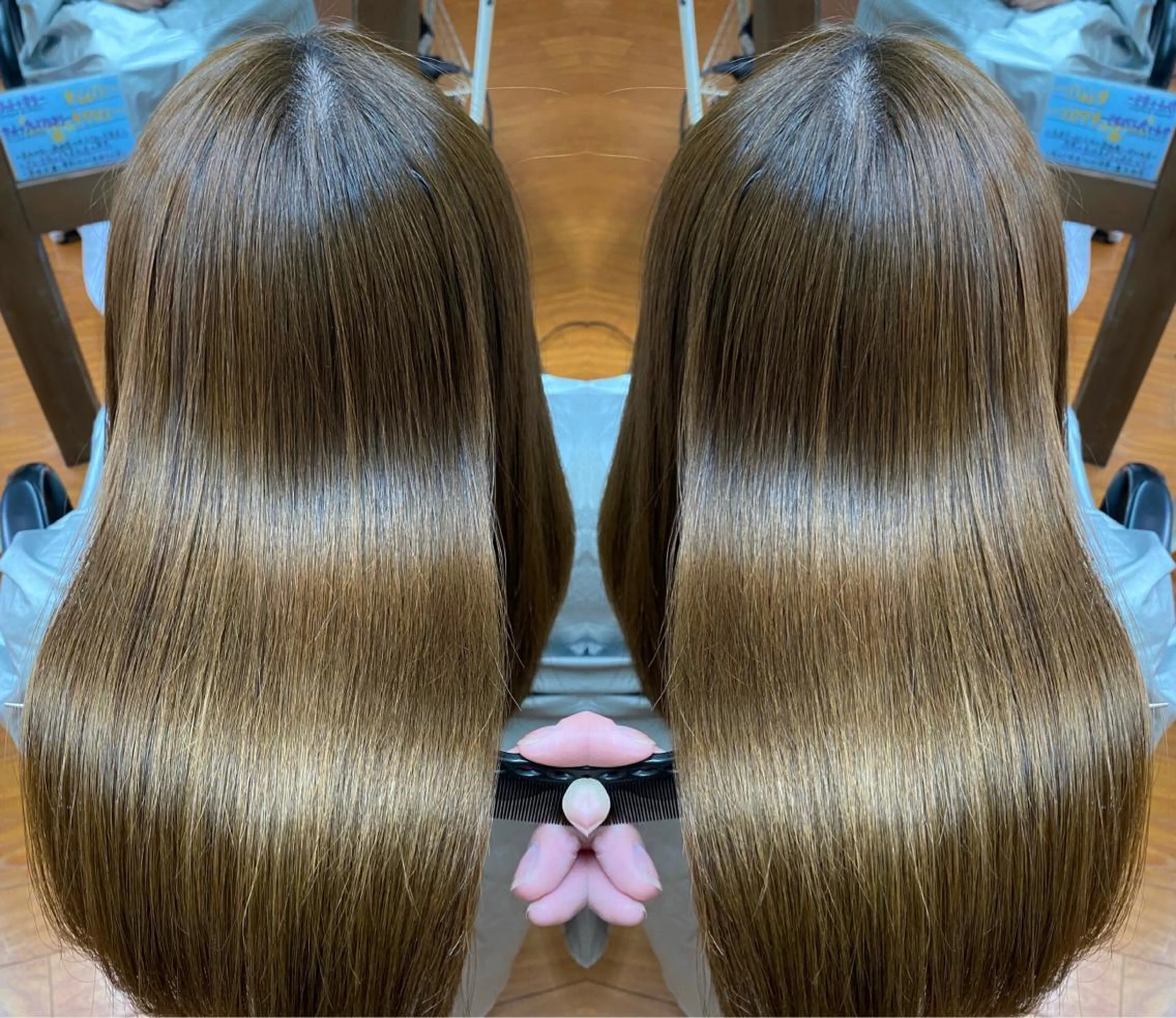 ロング 縮毛矯正 hair stage truth所属・森 健人のヘアスタイル