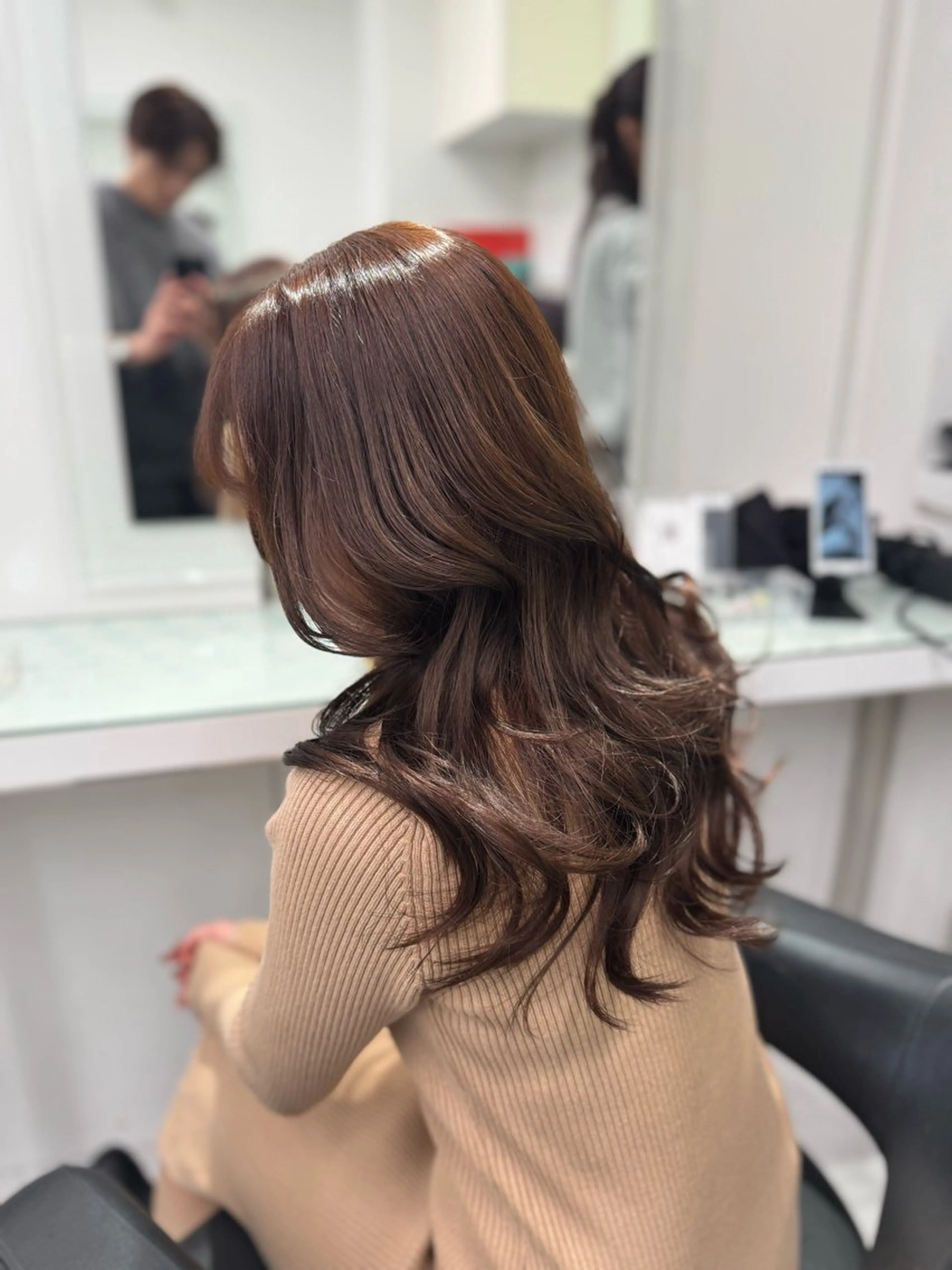 ロング カラー ヘアカラー トリートメント 韓国トレンドカット カラー🤍しゅうじのヘアスタイル