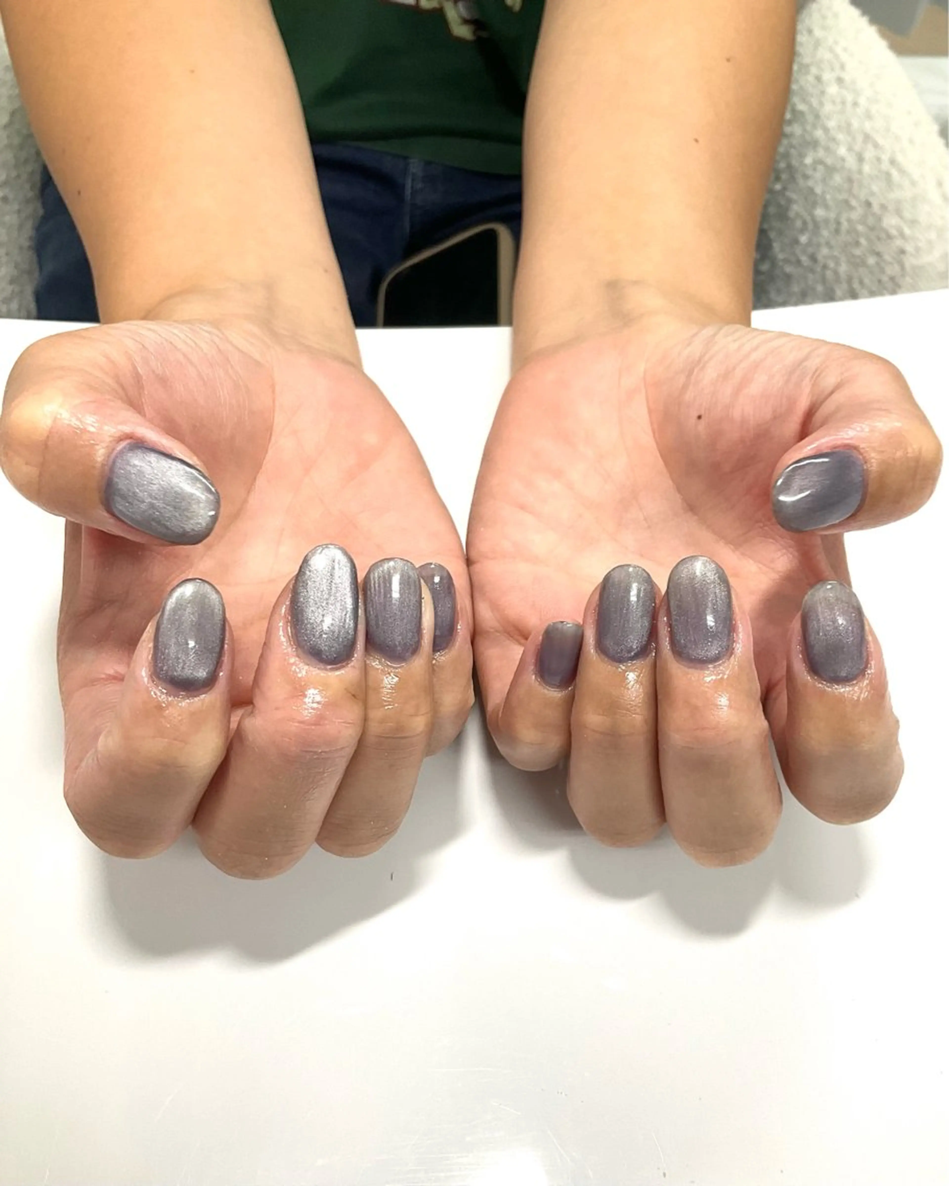 ネイル ブルー ジェルネイル マグネットネイル メンズネイル シンプルネイル ハンドネイル Nail&Care LUMET【ルメ】のネイルデザイン