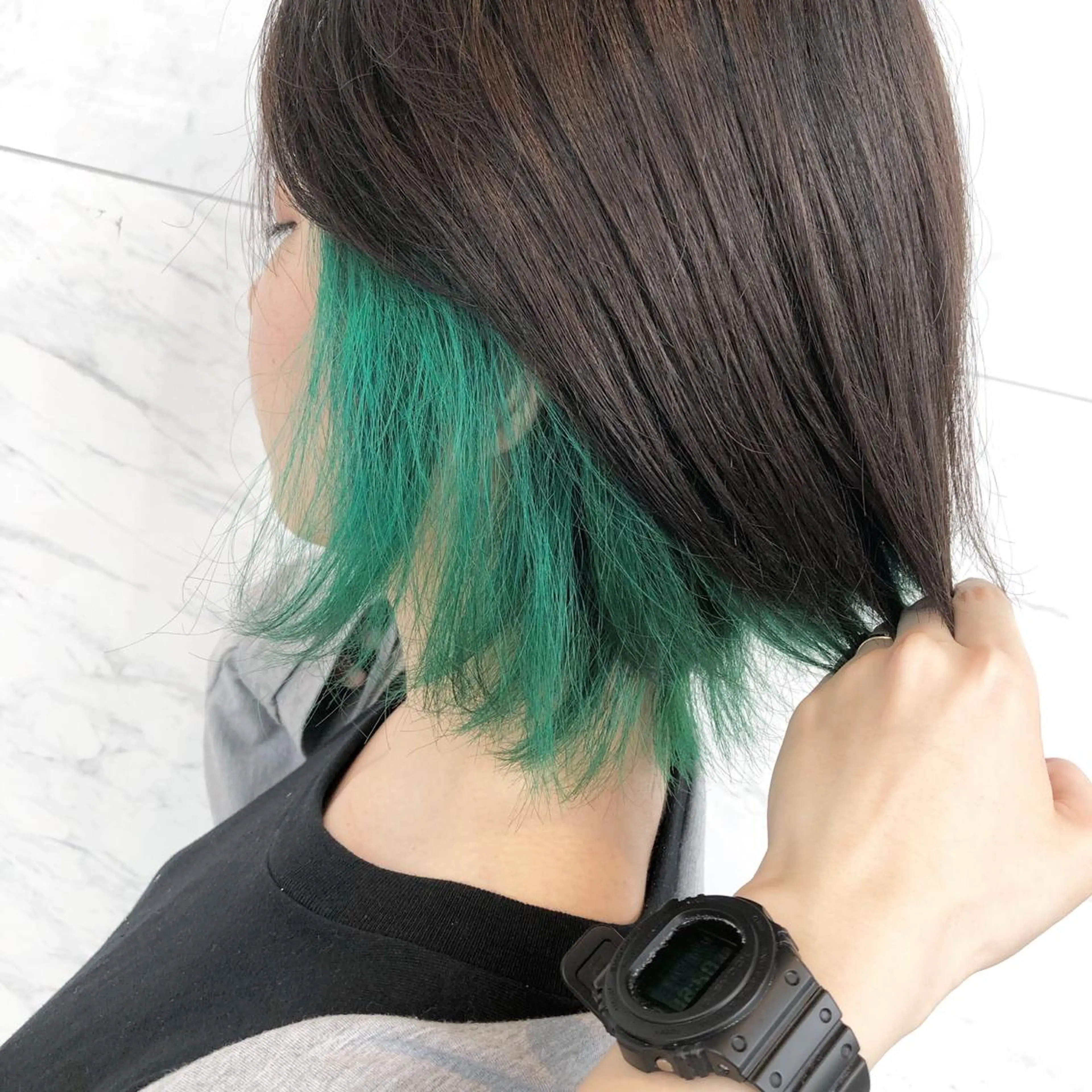 ミディアム カラー ヘアアレンジ yoshino yukoのマツエク・マツパデザイン