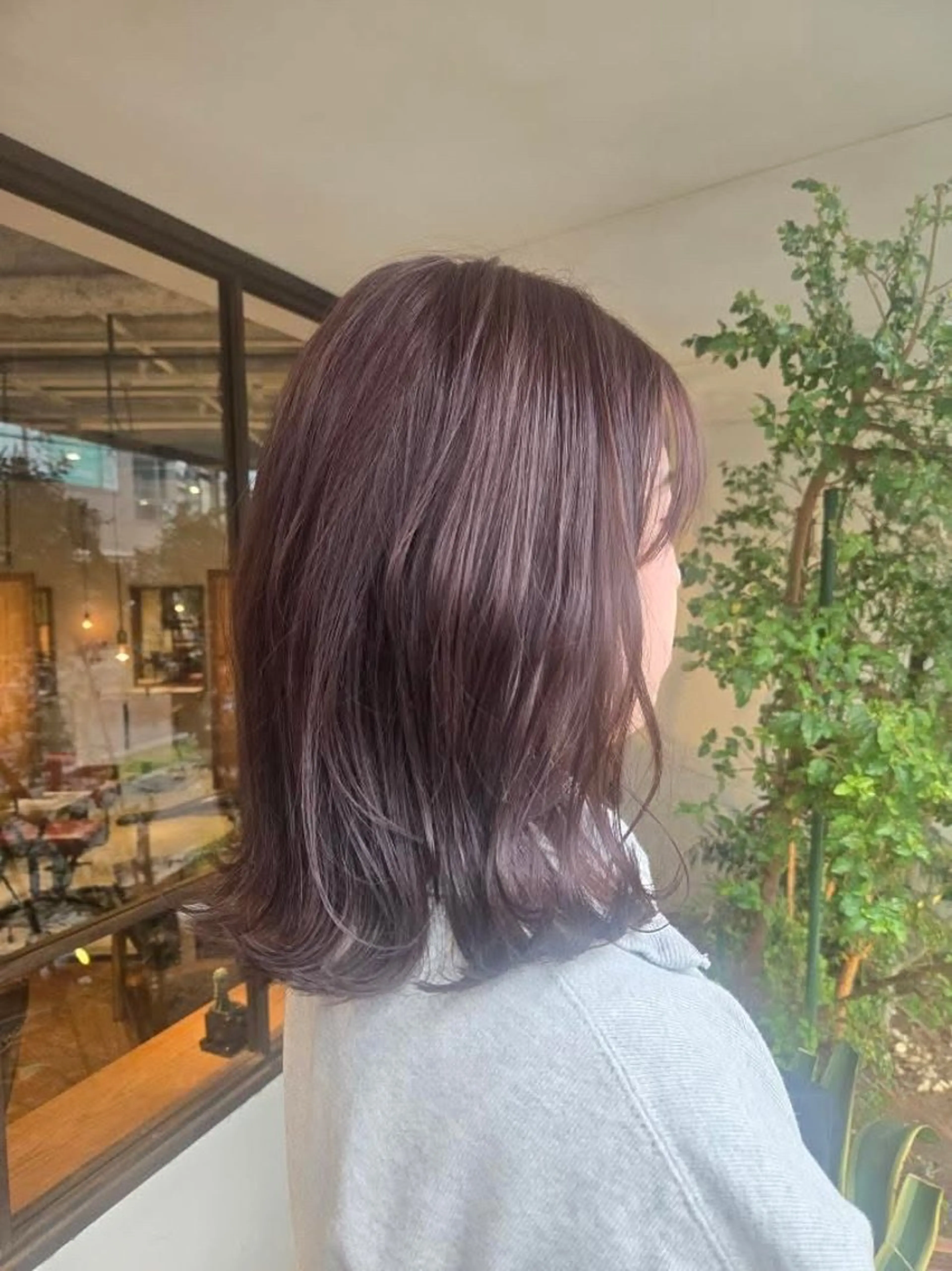 セミロング カラー ヘアカラー 韓国好き🇰🇷 美容師MIKUのヘアスタイル